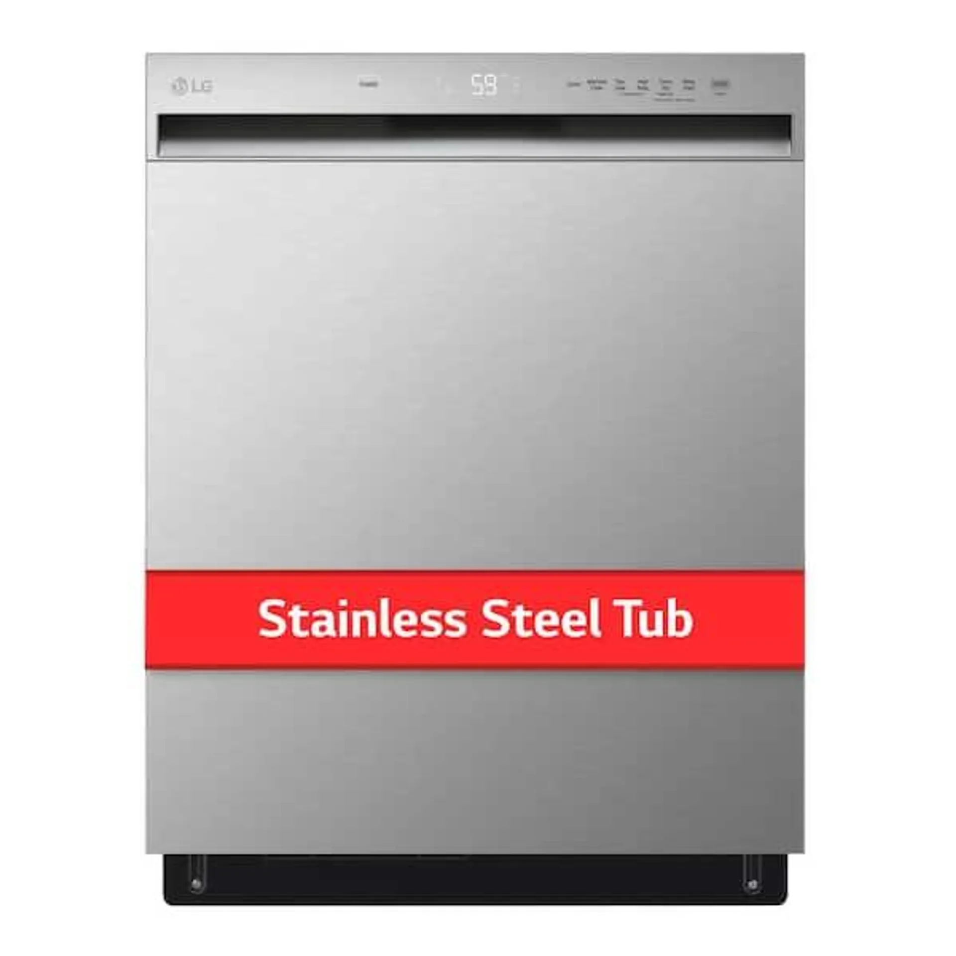 24 in. in Stainless Steel Front Control Dishwasher