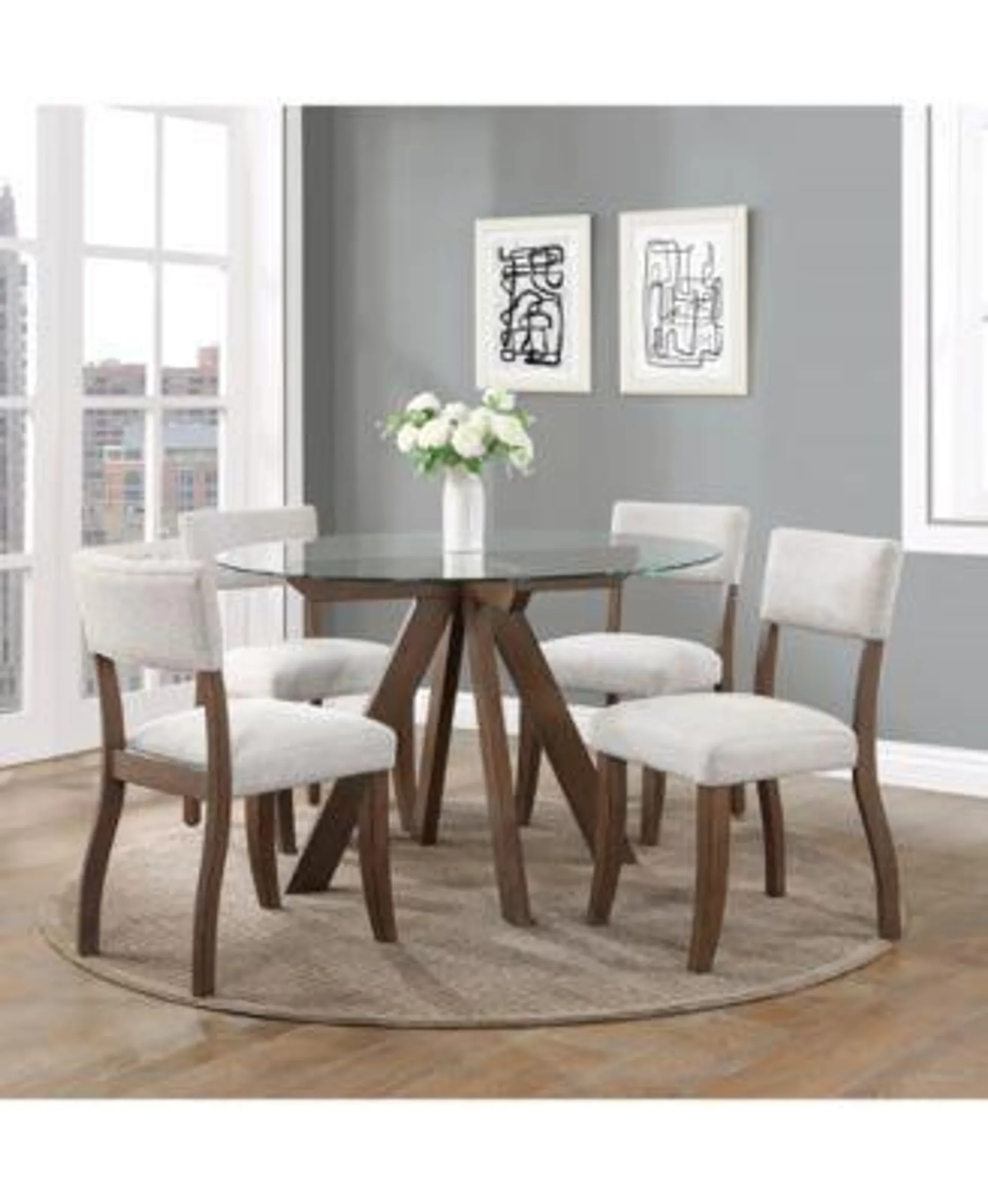 Gardley Dining 5-Pc. Set (Table & 4 Chairs)