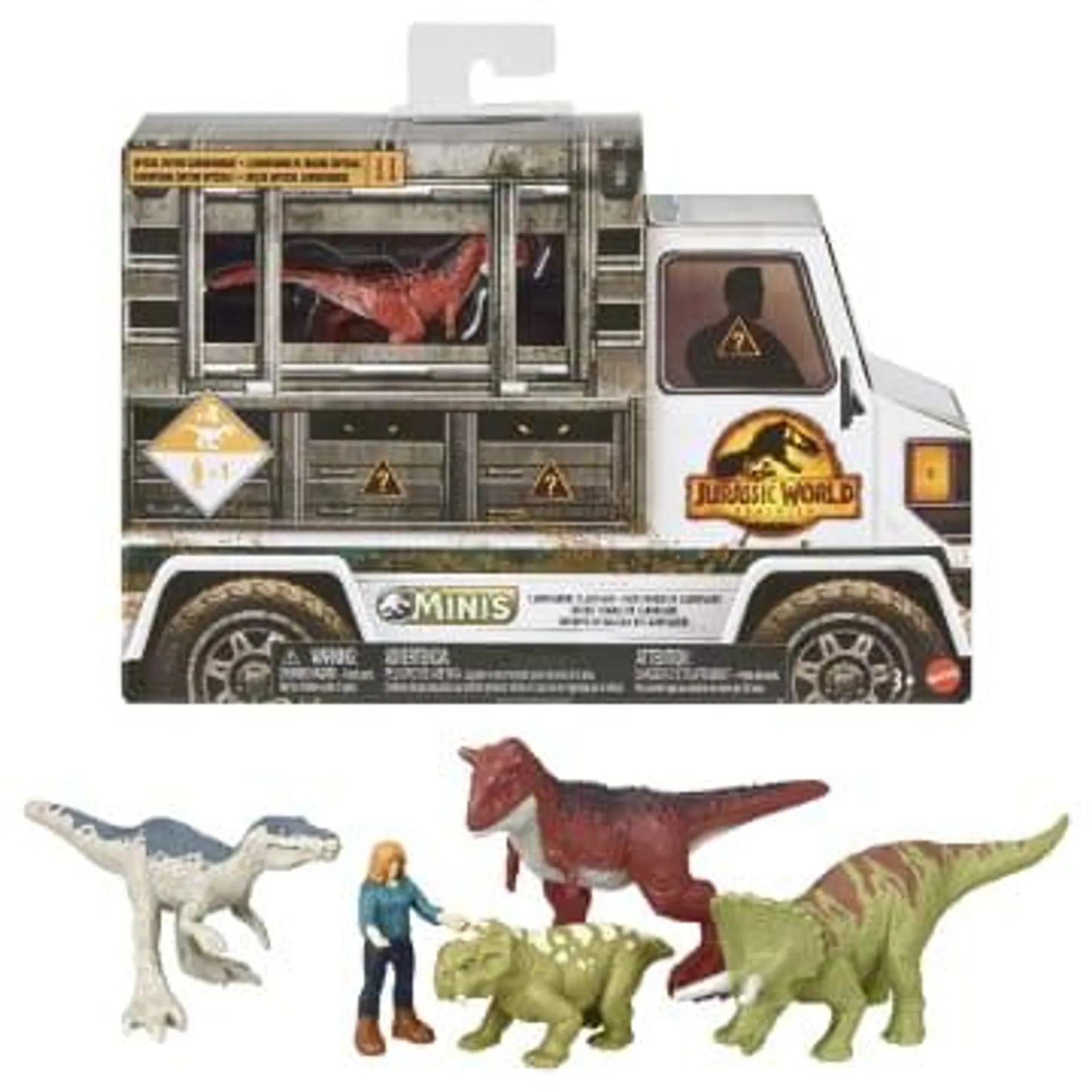 Jurassic World: Dominion Mini Figures Themed Pack Of 5 Dinosaur Toys For 3 Year Olds & Up