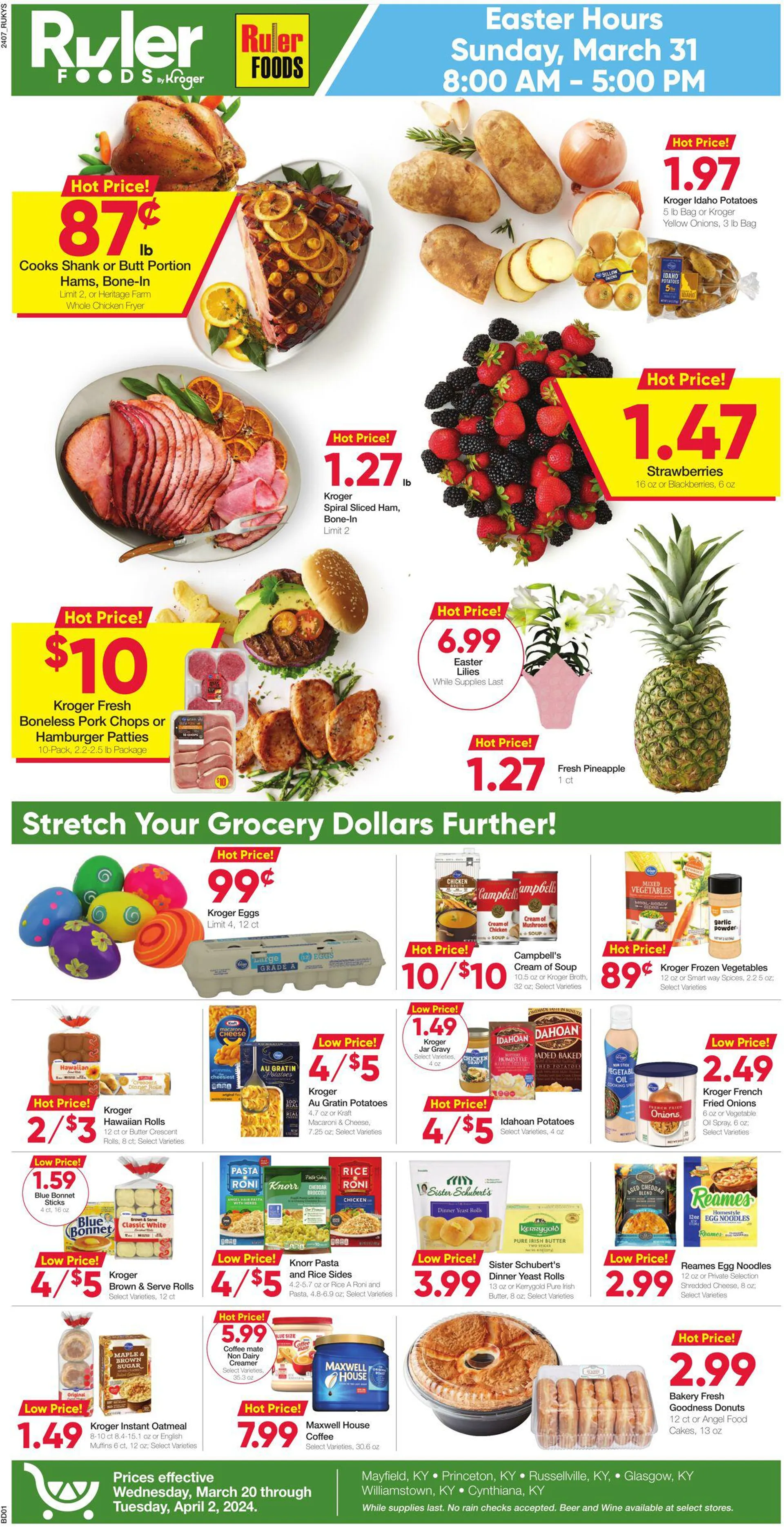 Weekly ad Ruler Foods Current weekly ad from March 20 to April 2 2024 - Page 1