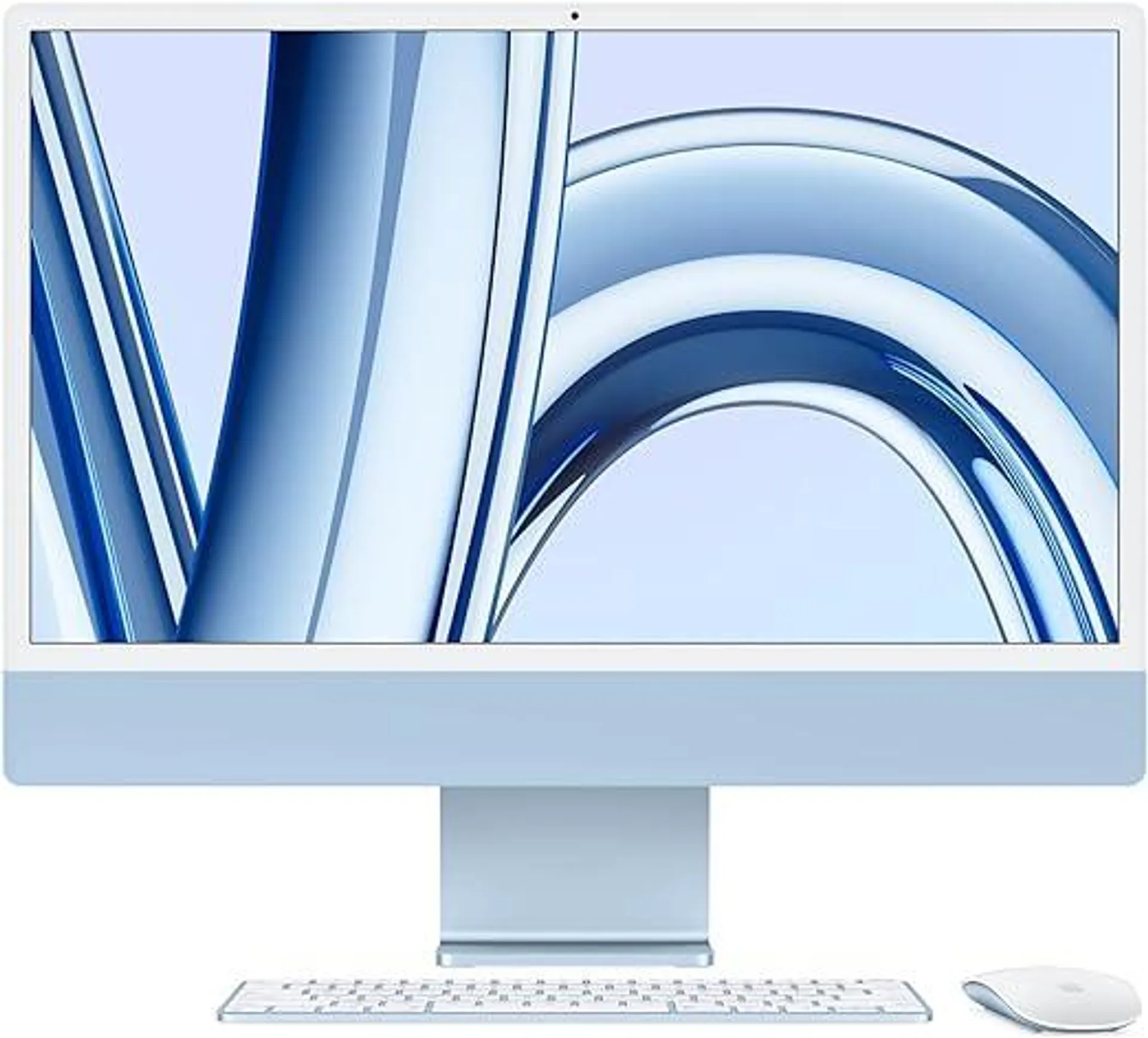 Apple 2023 iMac All-in-One Desktop Computer with M3 chip: 8-core CPU, 10-core GPU, 24-inch Retina Display, 8GB Unified Memory, 512GB SSD Storage, Matching Accessories. Works with iPhone/iPad; Blue