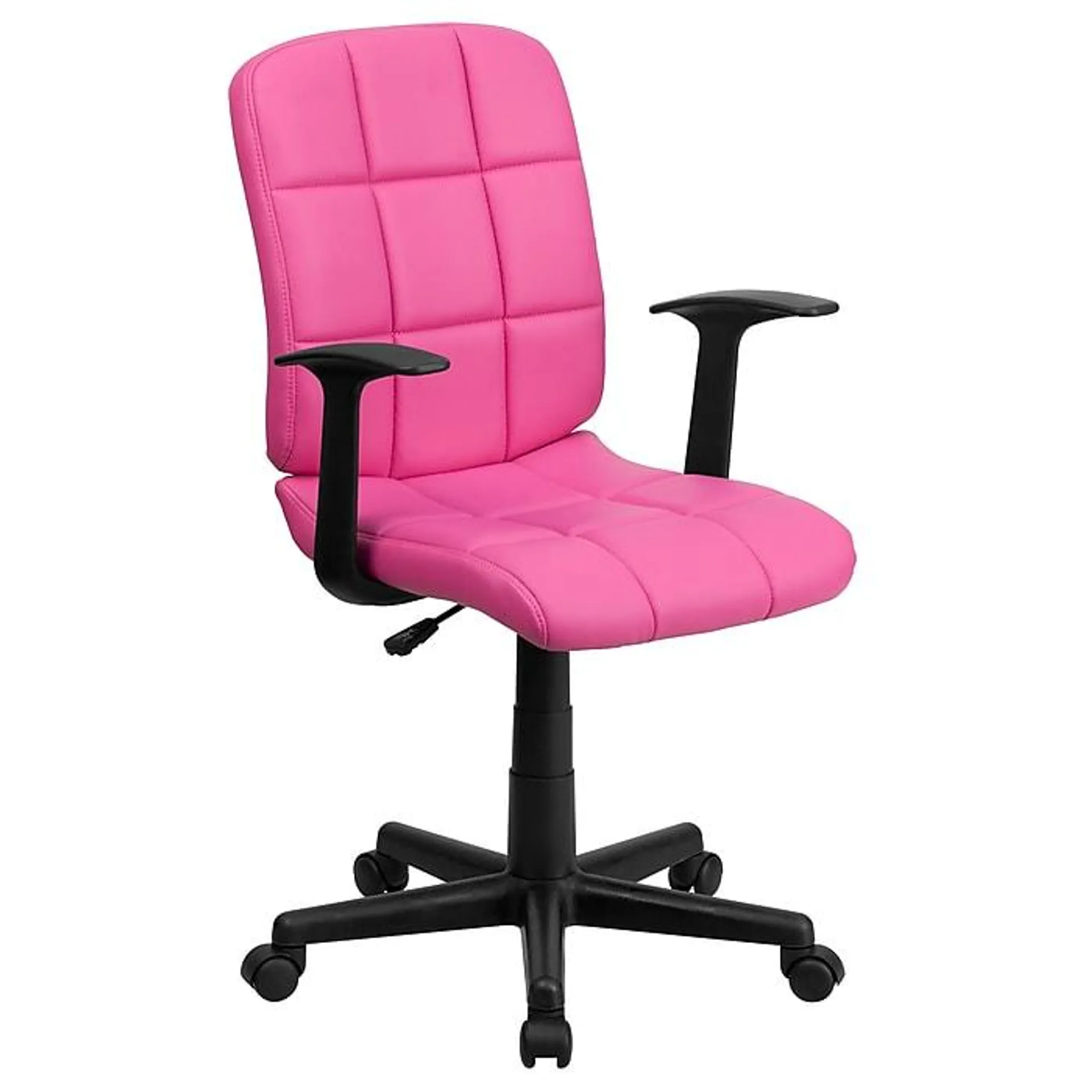 Flash Furniture Clayton Vinyl Swivel Mid-Back Quilted Task Office Chair,