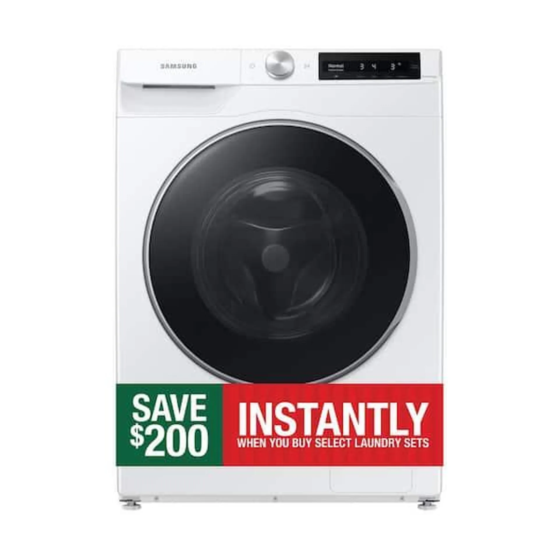 2.5 cu. ft. Compact Front Load Washer in White with AI Smart Dial and Super Speed Wash