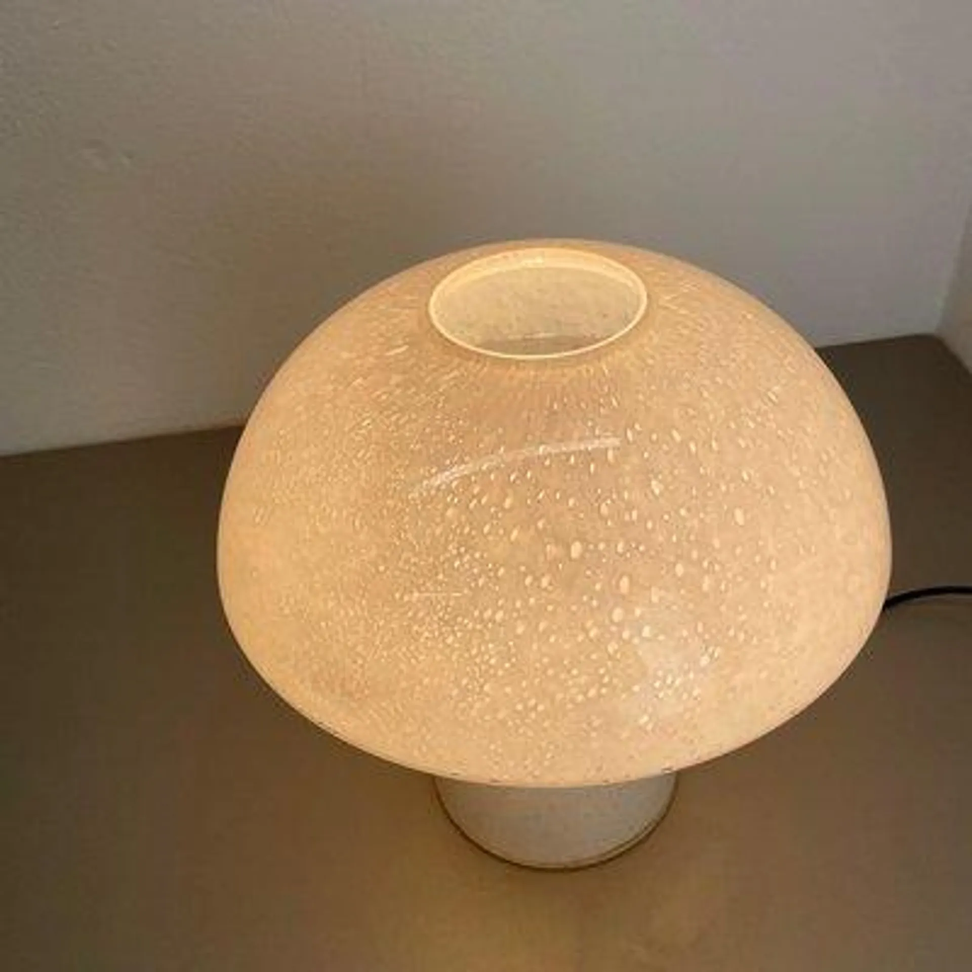 Large Glass UFO Table Light attributed to Glashütte Limburg, Germany, 1970s