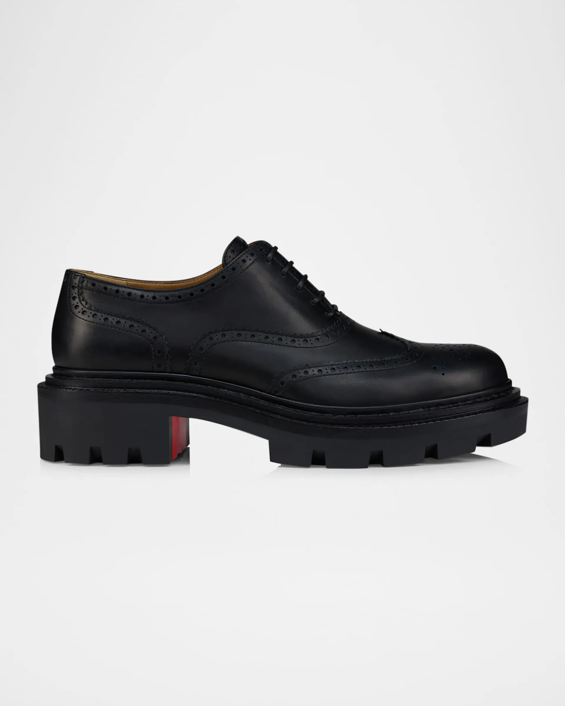 Men's College Wingtip Brogue Leather Derby Shoes