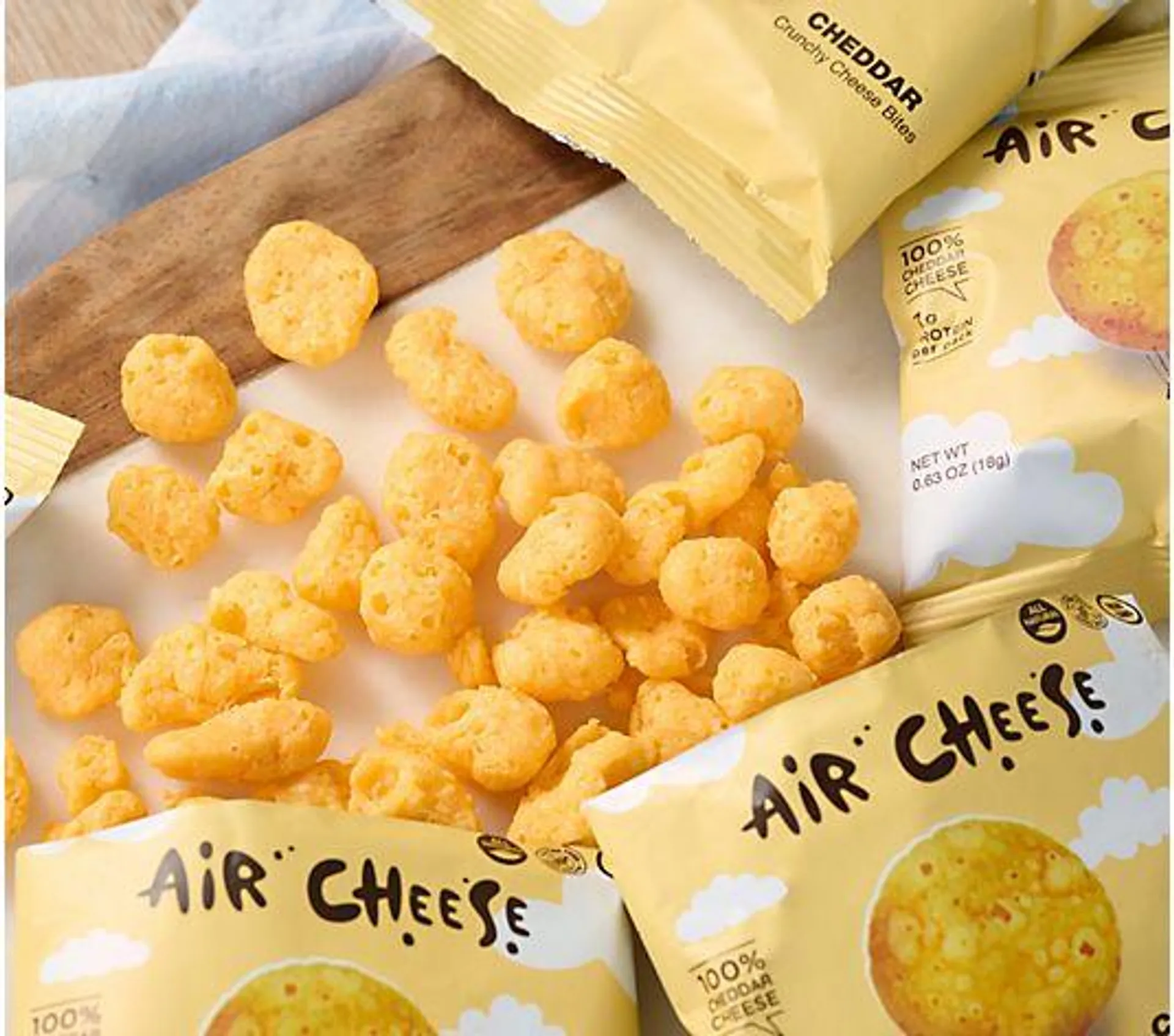 Air Cheese (12) Snack Size Bags of Crunchy Cheese Crisps