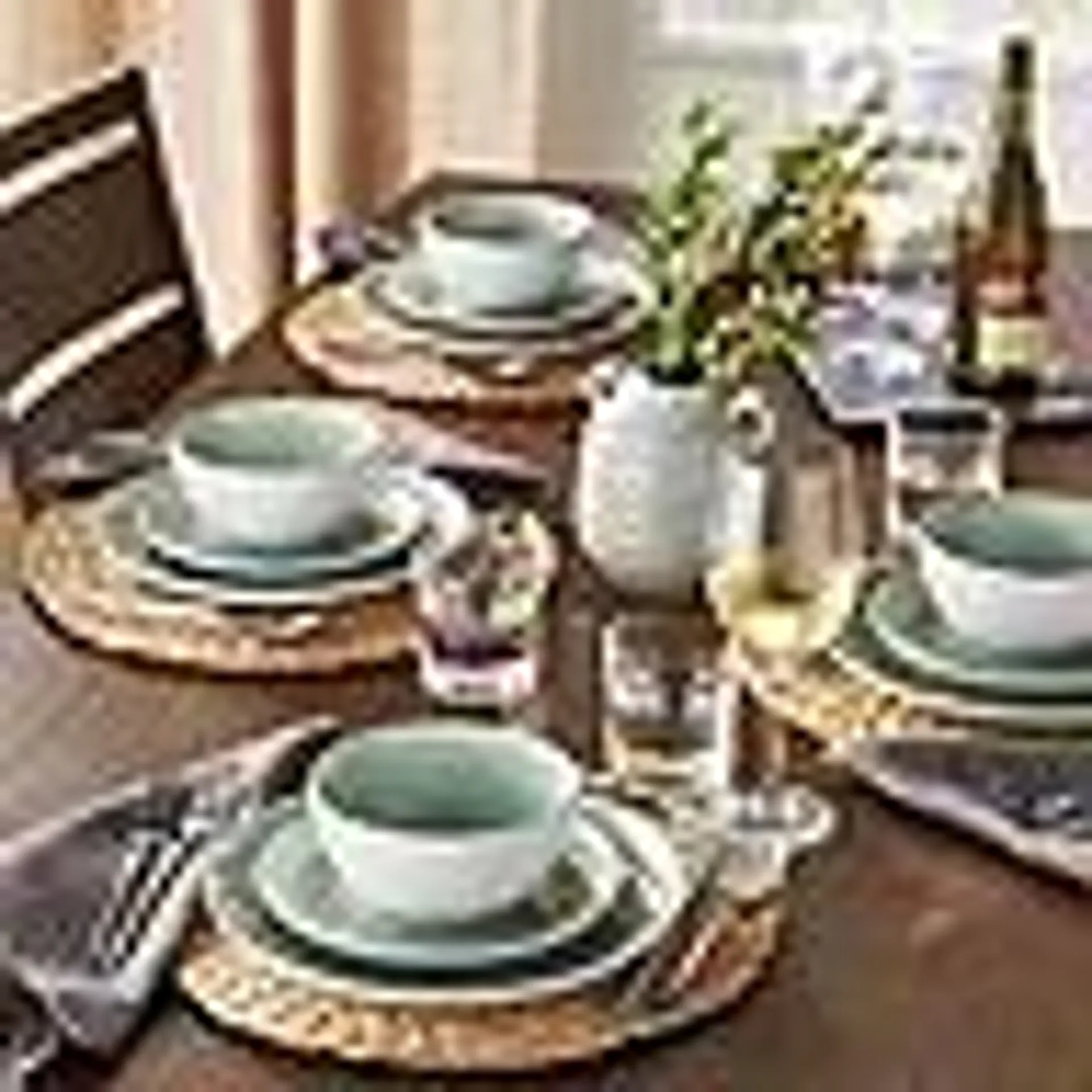 Member's Mark 12-Piece Artisan Dinnerware Set (Choose Color)