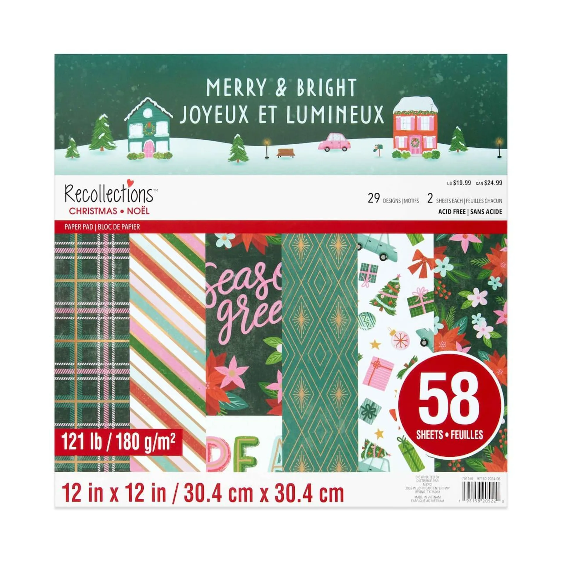 12" x 12" Merry & Bright Paper Pad by Recollections™