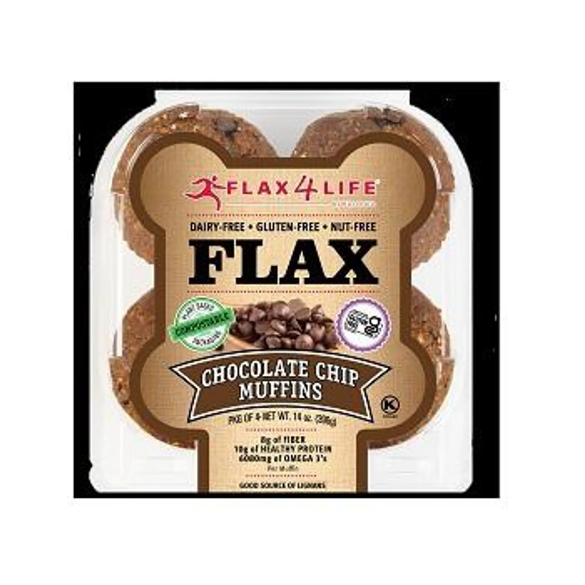 Flax4Life Gluten Free Chocolate Chip Muffins