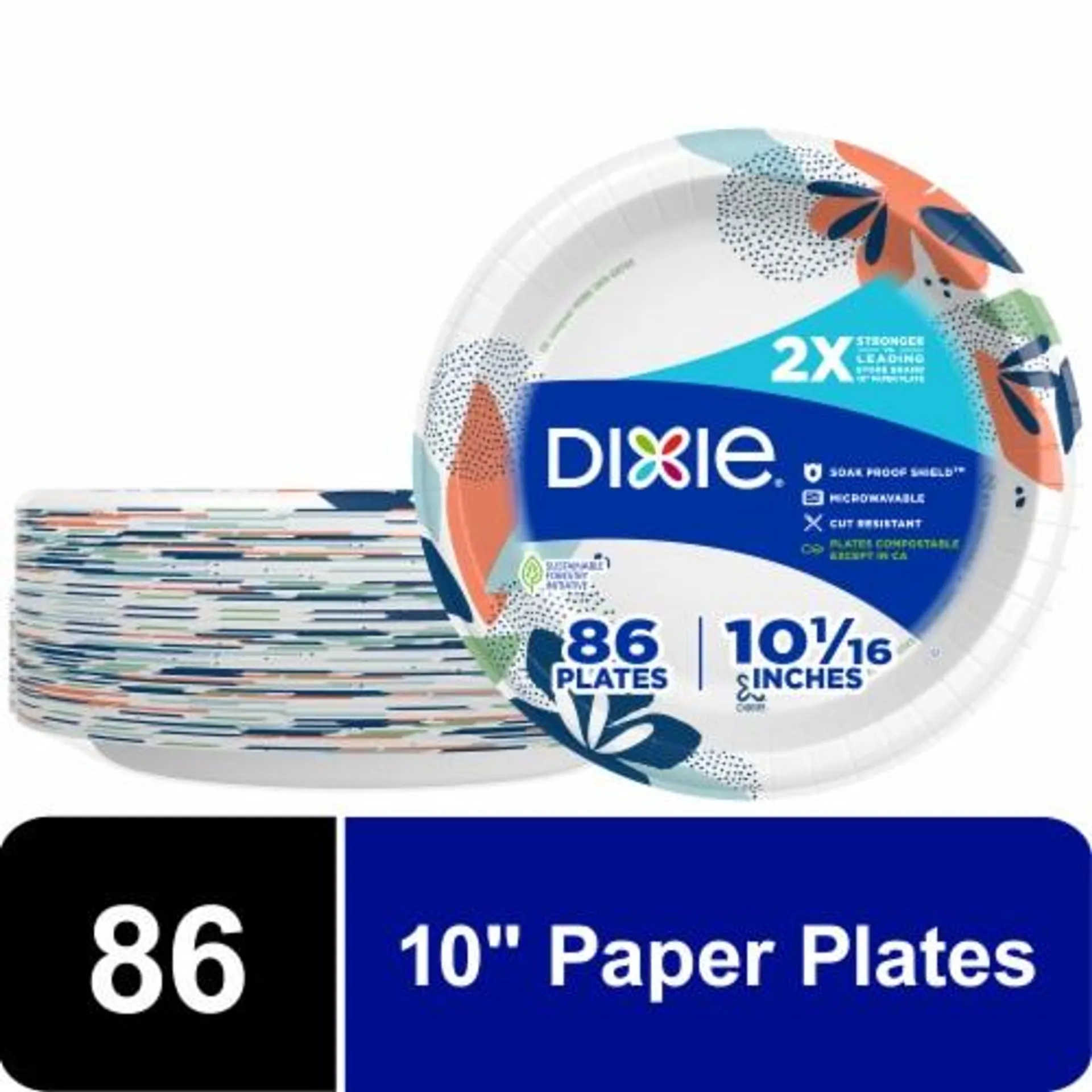 Dixie® 10 Inch Disposable Paper Plates