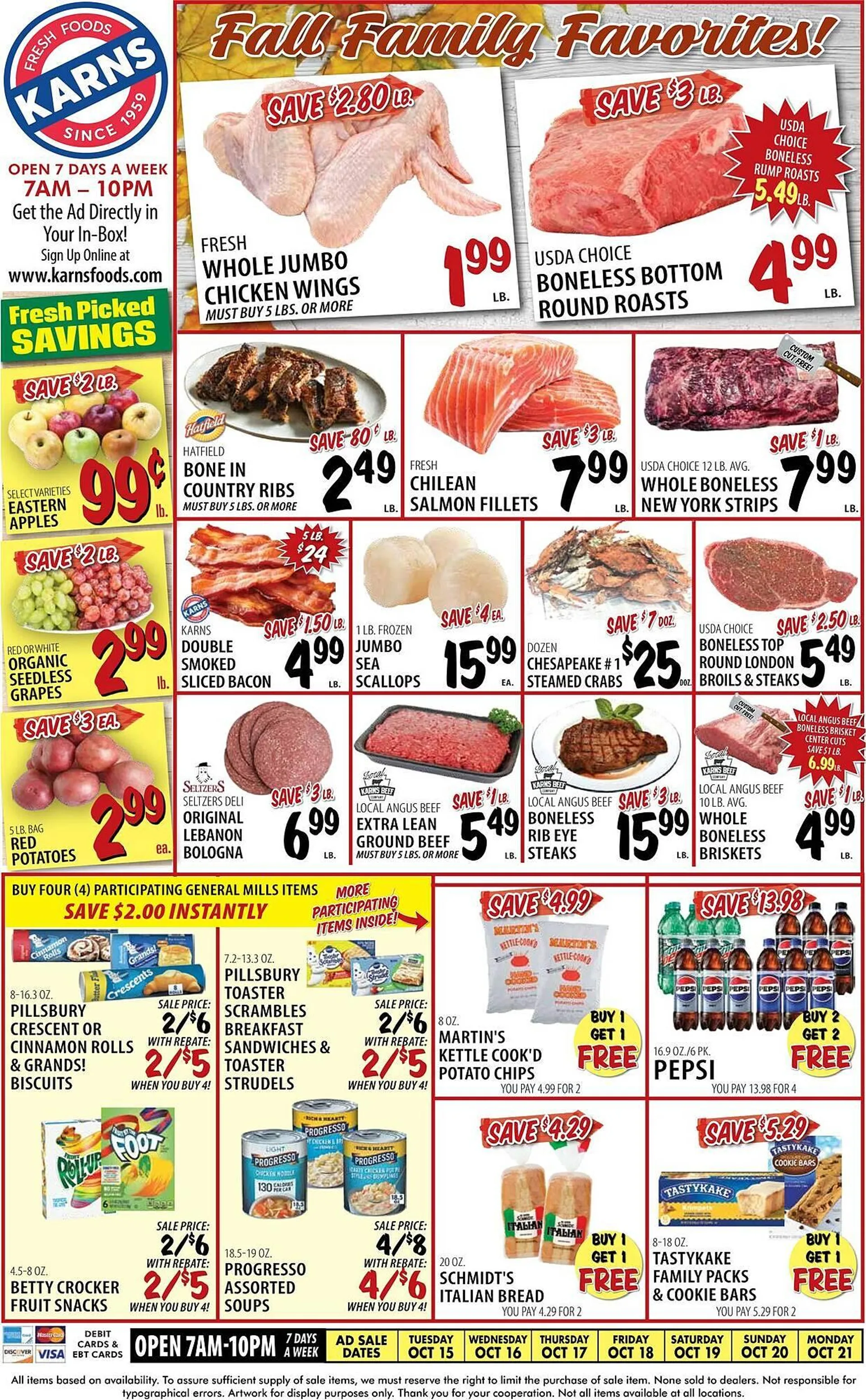 Weekly ad Karns Weekly Ad from October 15 to October 21 2024 - Page 1