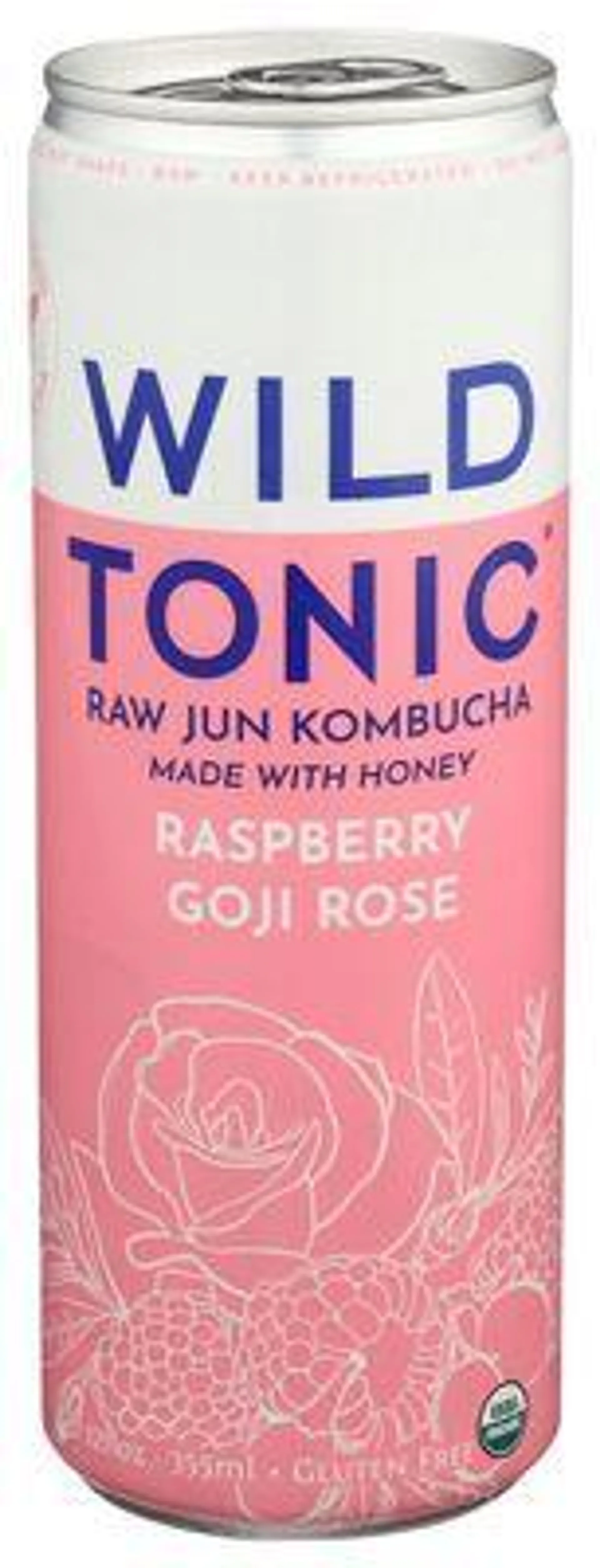 Wild Tonic Raspberry Goji Rose Raw Jun Kombucha