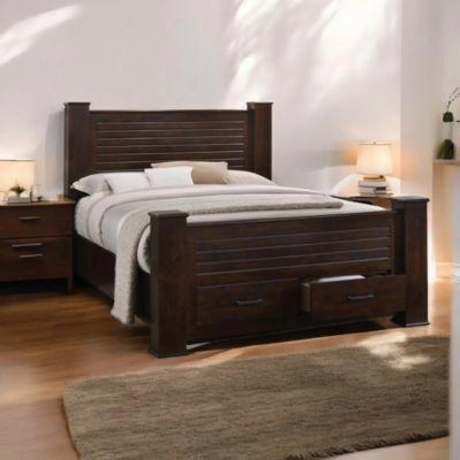 Streamdale Furniture Queen Bed In Mahogany