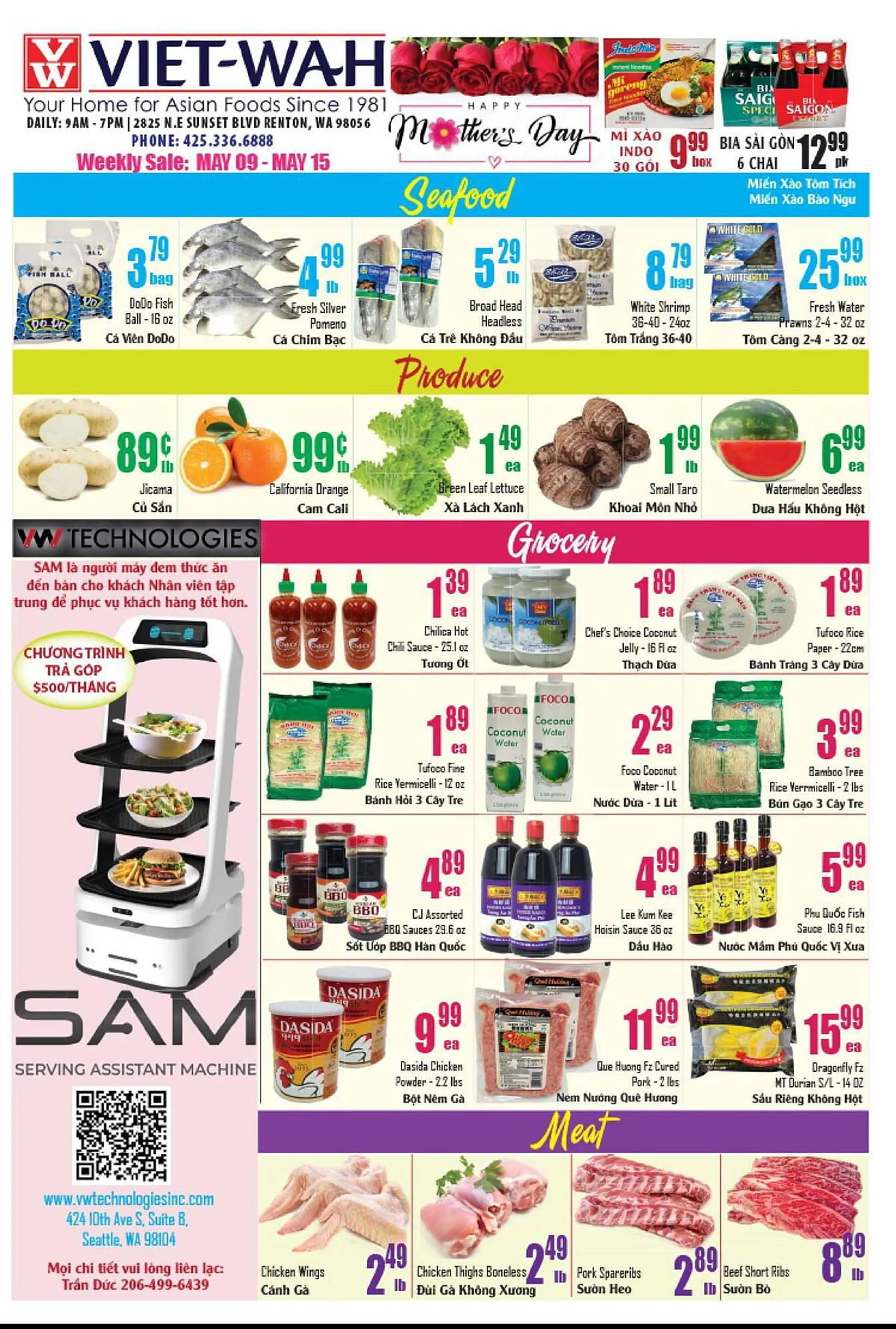 Viet Wah Supermarket Weekly Ad - 1