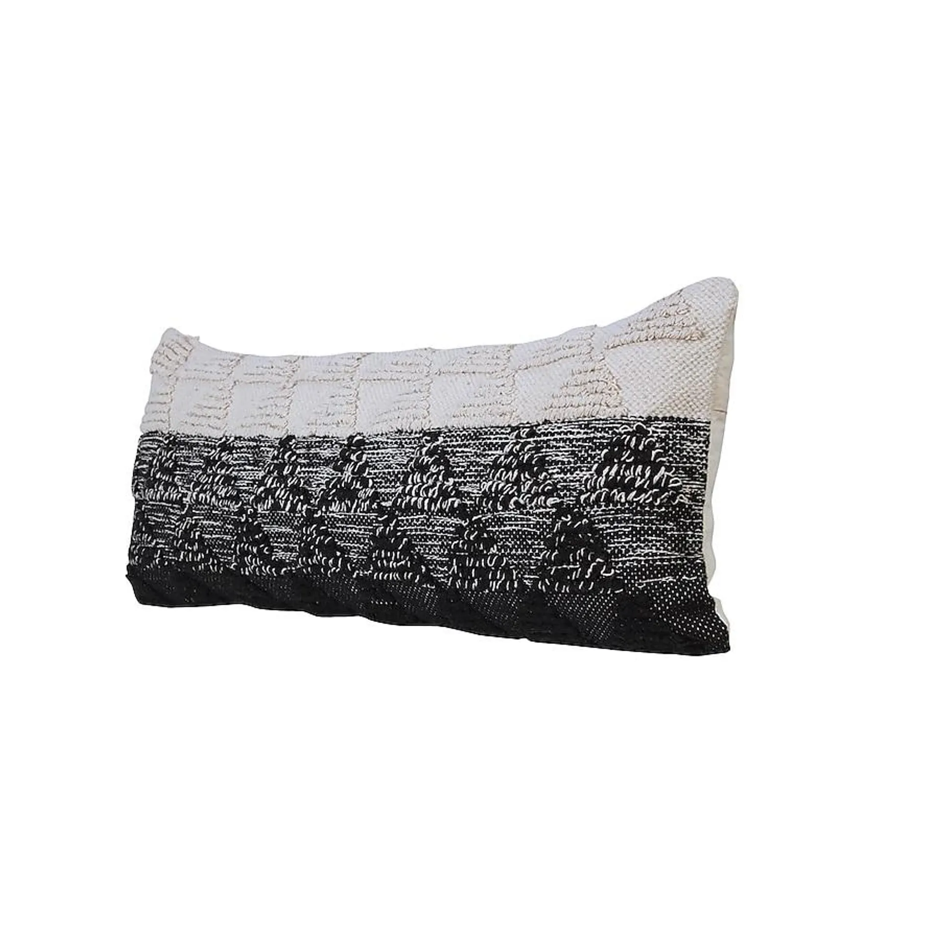 LR Home Luxe 14-in x 36-in Black/off-white Indoor Decorative Pillow