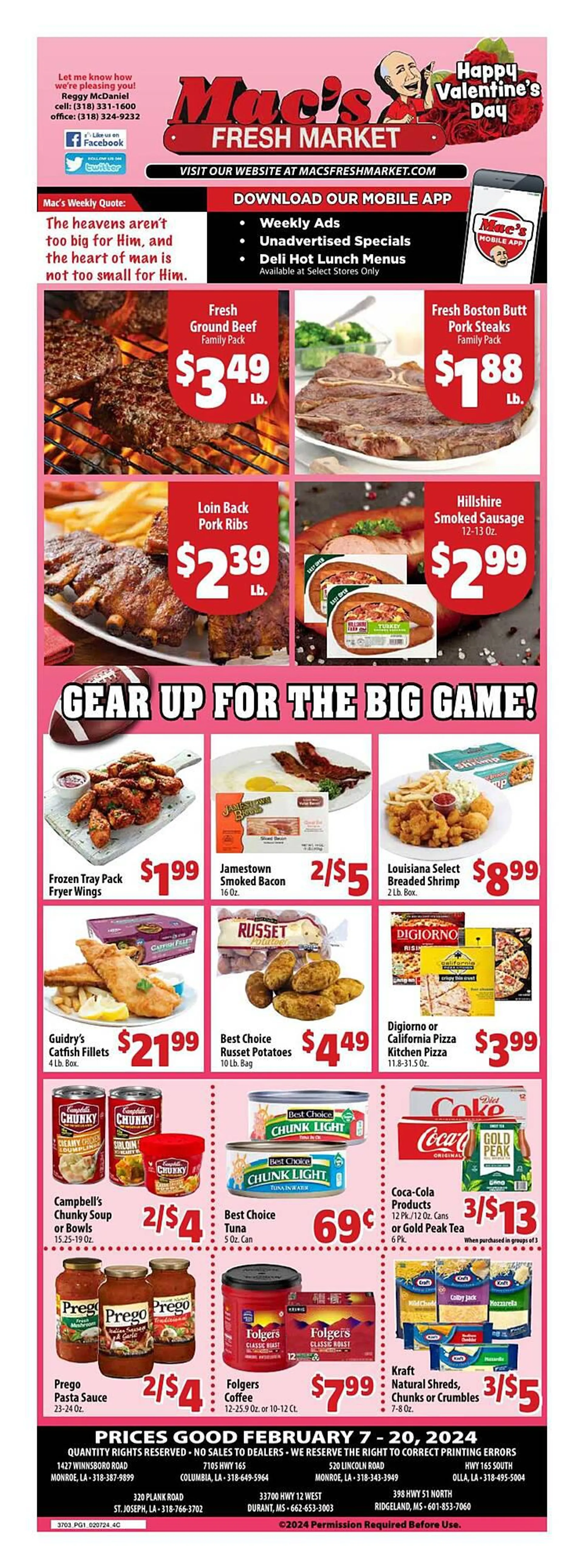 Weekly ad Mac's Market Weekly Ad from February 8 to February 20 2024 - Page 1