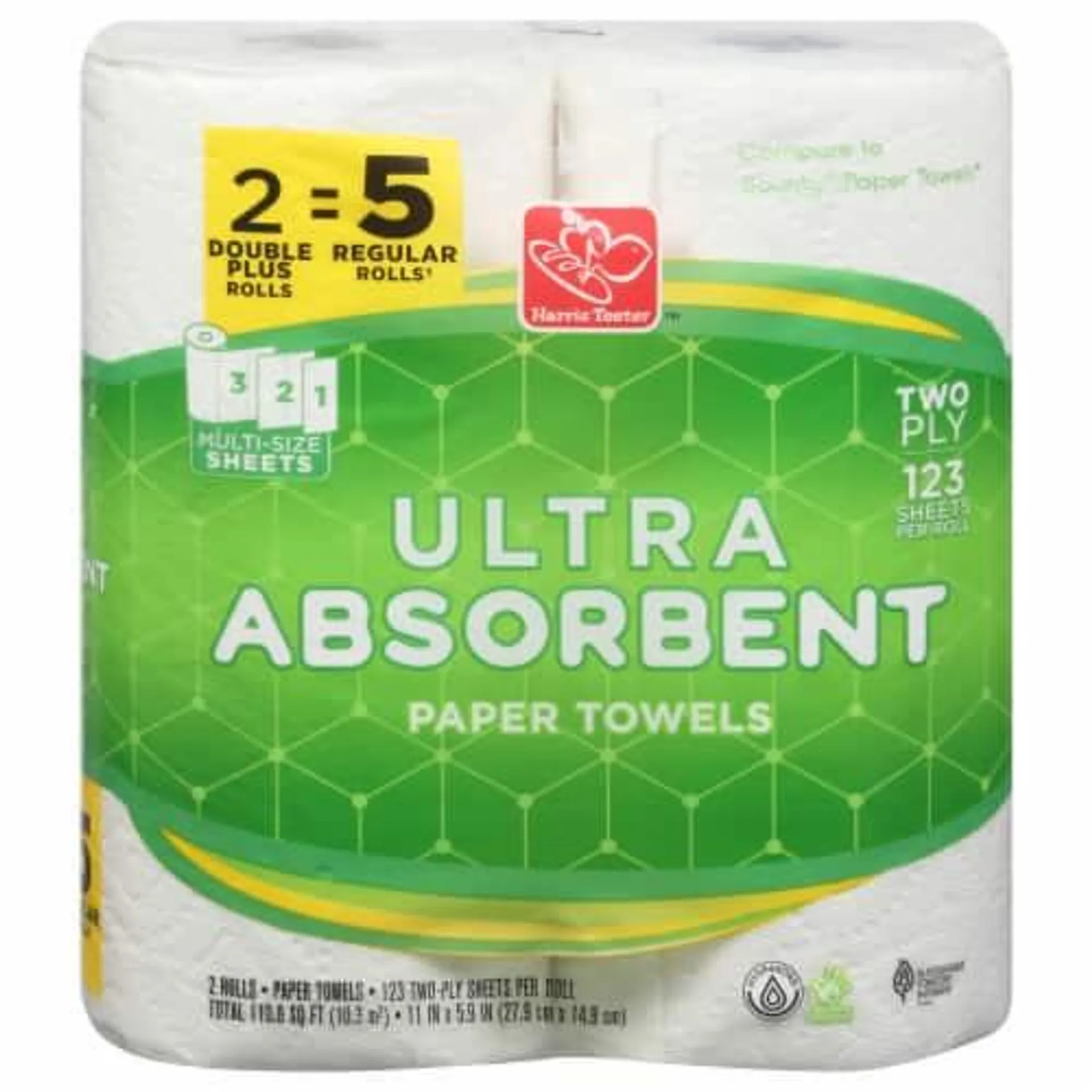 Harris Teeter Ultra Absorbent Paper Towels - 2 Rolls