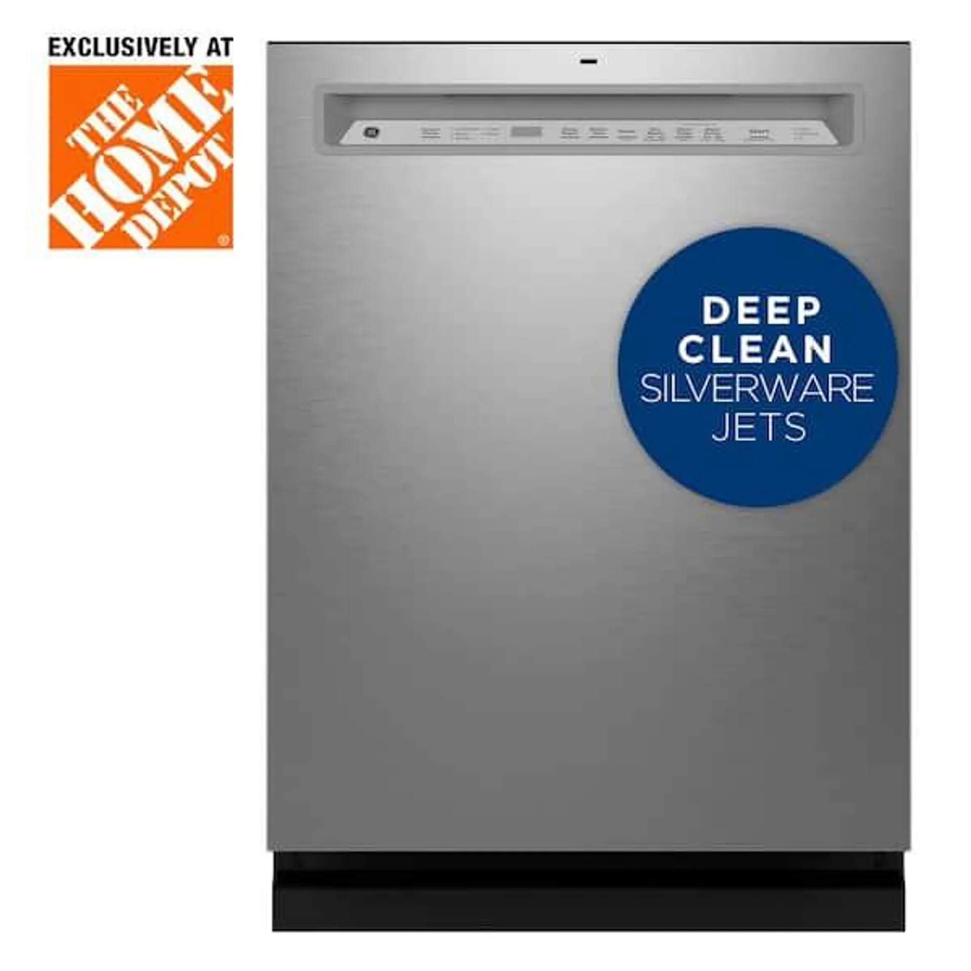 24 in. Fingerprint Resistant Stainless Steel Front Control Built-In Tall Tub Dishwasher w/ 3rd Rack, Bottle Jets, 45 dBA