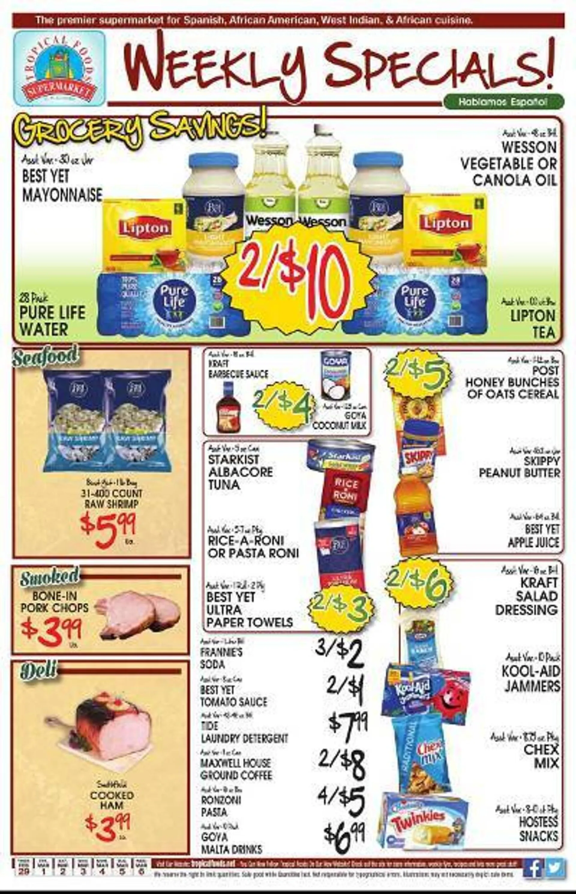 Weekly ad Tropical Foods Supermarket Weekly Ad from February 29 to March 6 2024 - Page 1