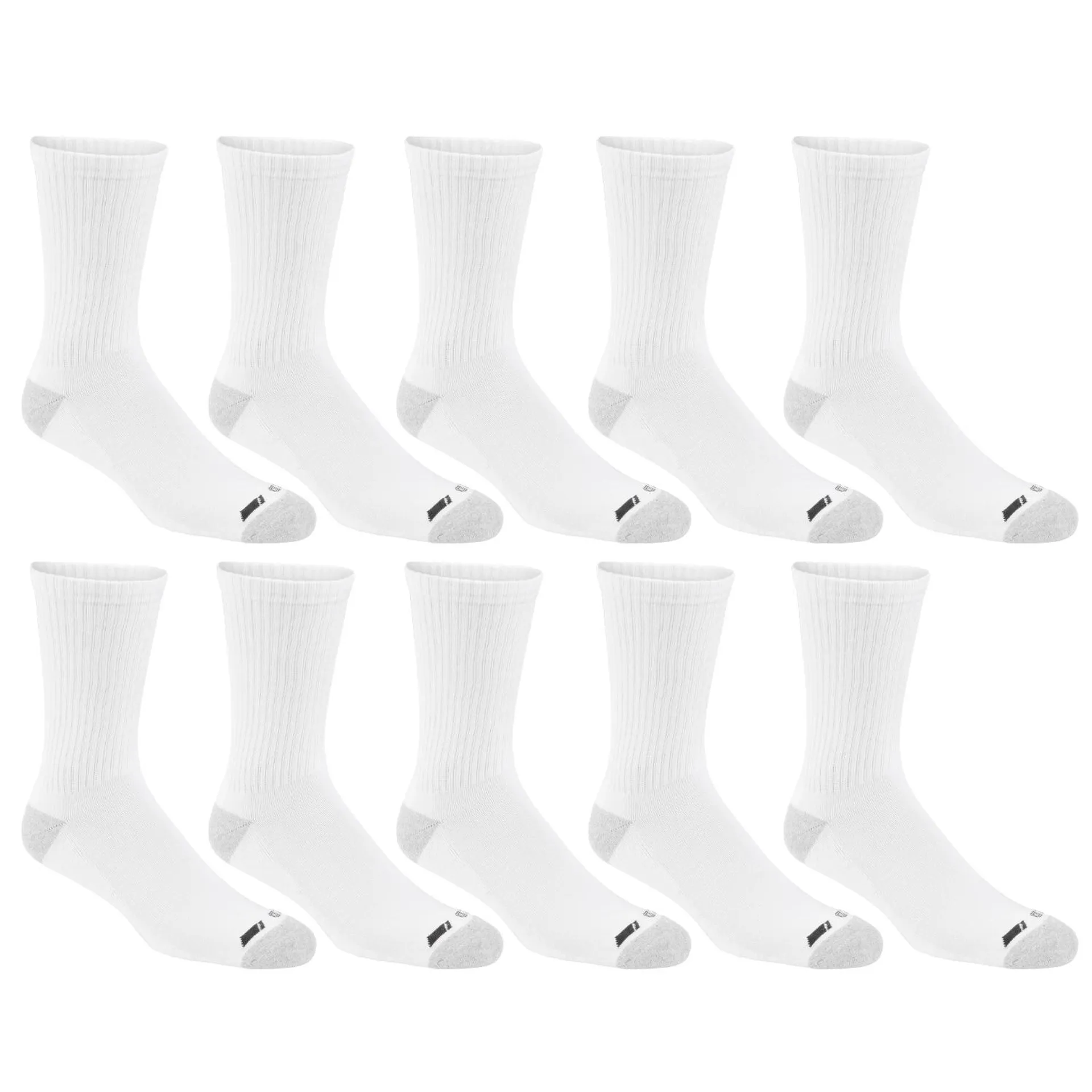 Go Zone Men's Cushion Crew Socks - 10-Pack