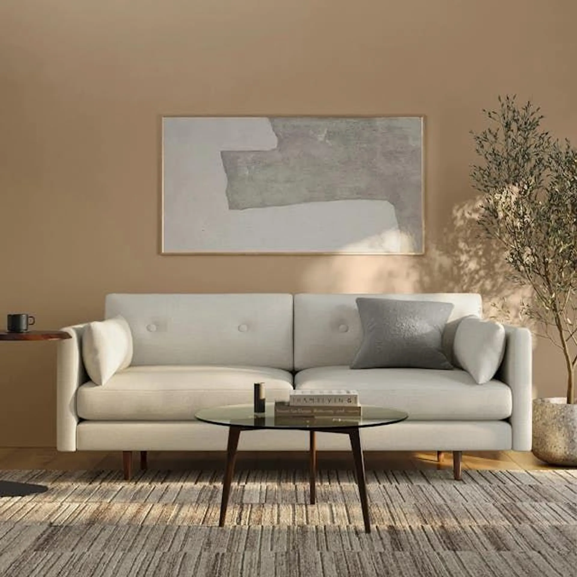 Anton 74" Loveseat - Limestone