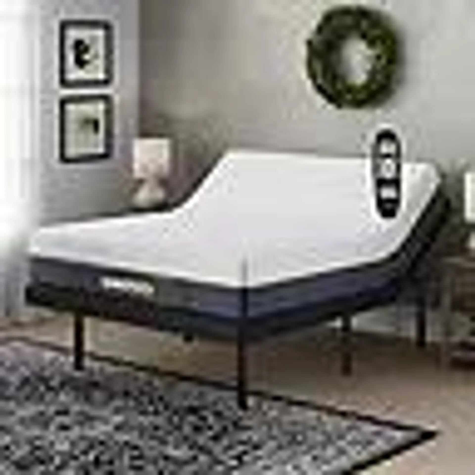 GhostBed Medium Hybrid Mattress and Adjustable Base Set