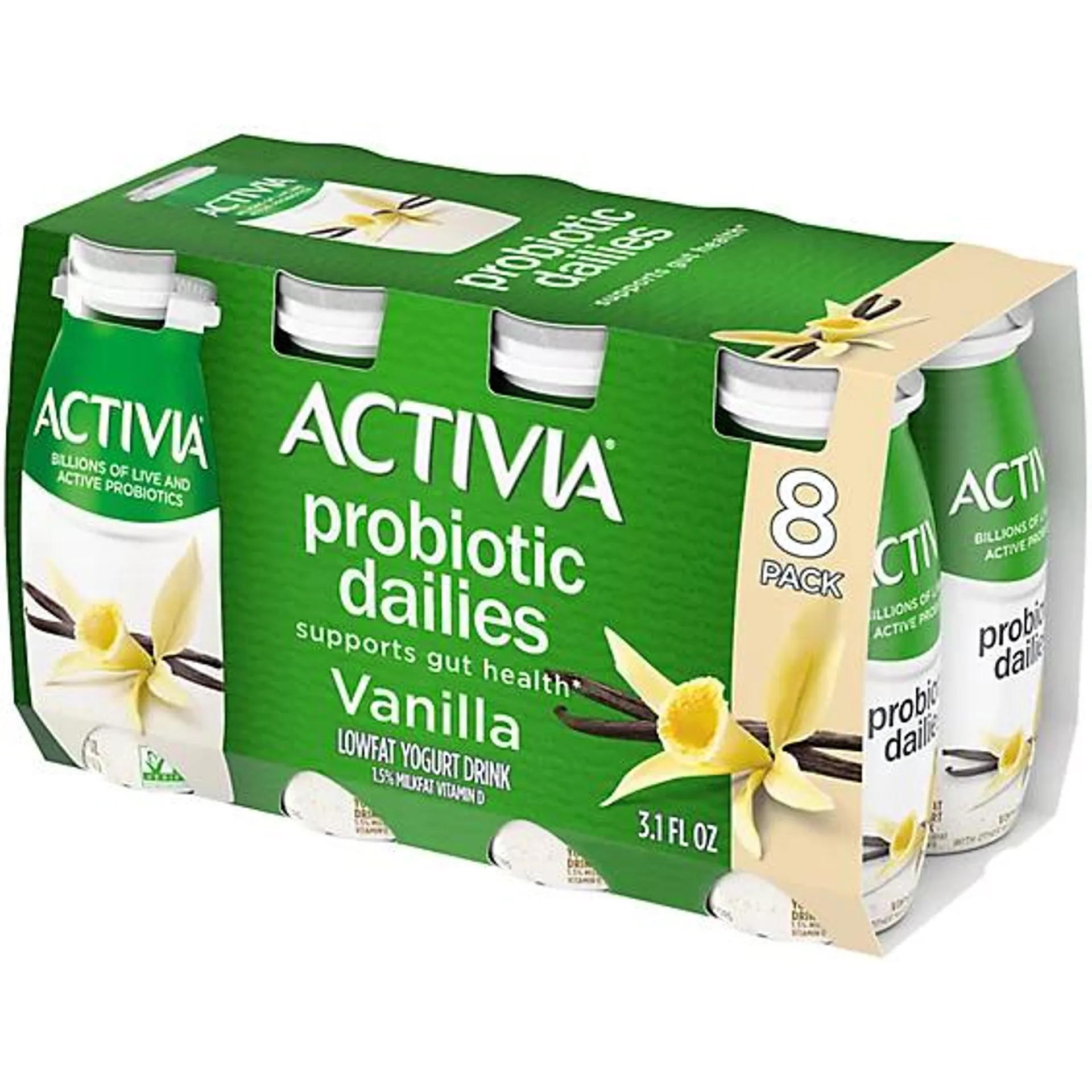 Activia Probiotic Dailies Vanilla Yogurt Drink - 8-3.1 Oz