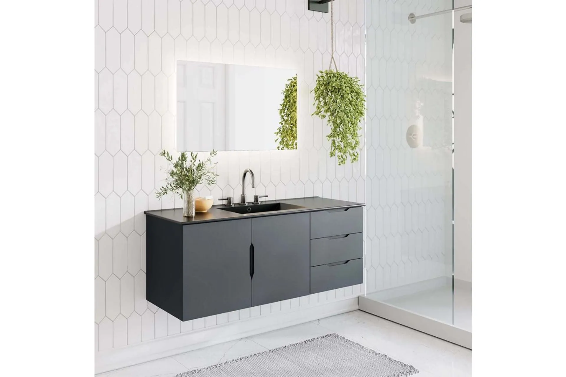 Vitality 48" Bathroom Vanity Cabinet (Sink Basin Not Included)