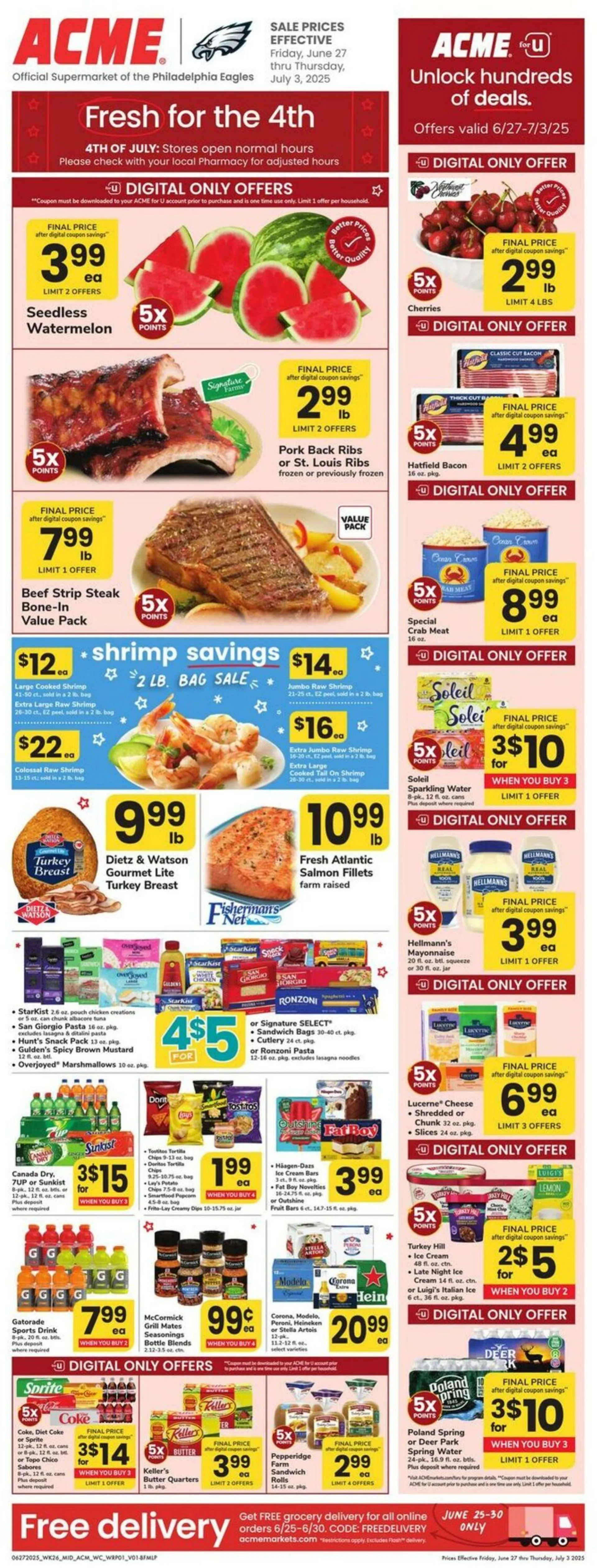Weekly ad Acme Current weekly ad from June 27 to July 3 2025 - Page 1