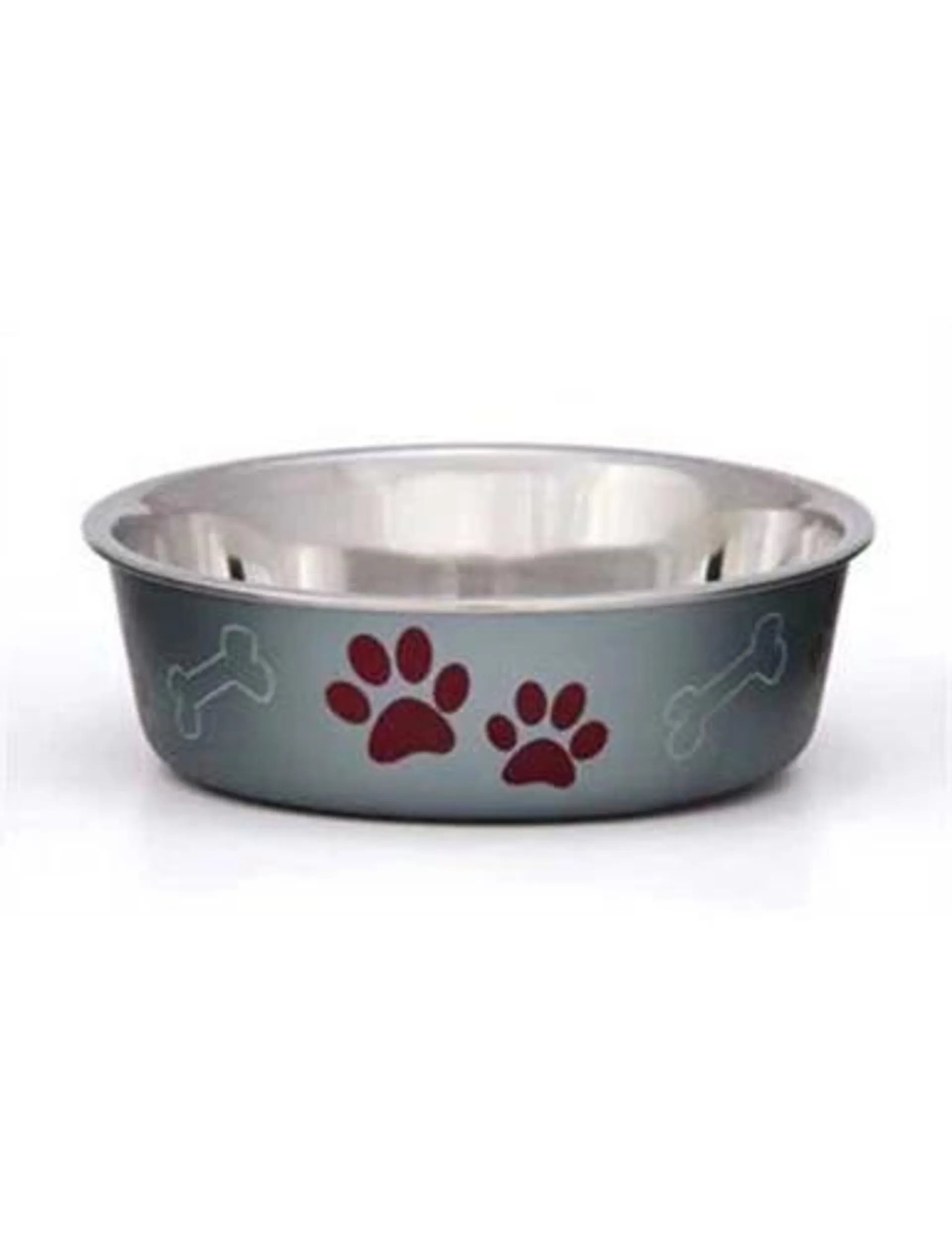 Loving Pets Bella Metallic Pet Bowl for Cats, Blueberry, Small