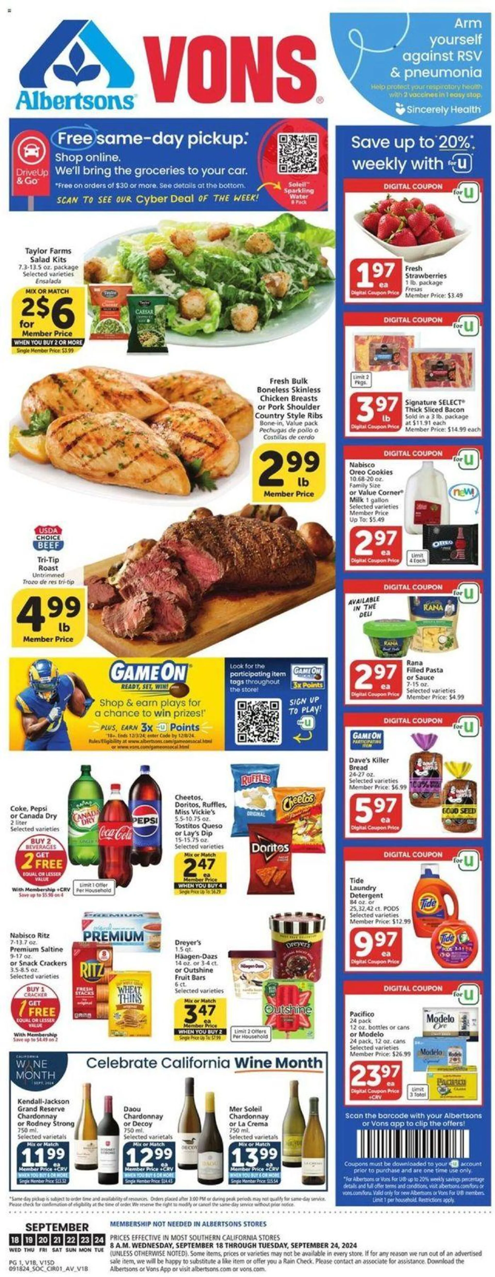 Vons weekly ad - 1