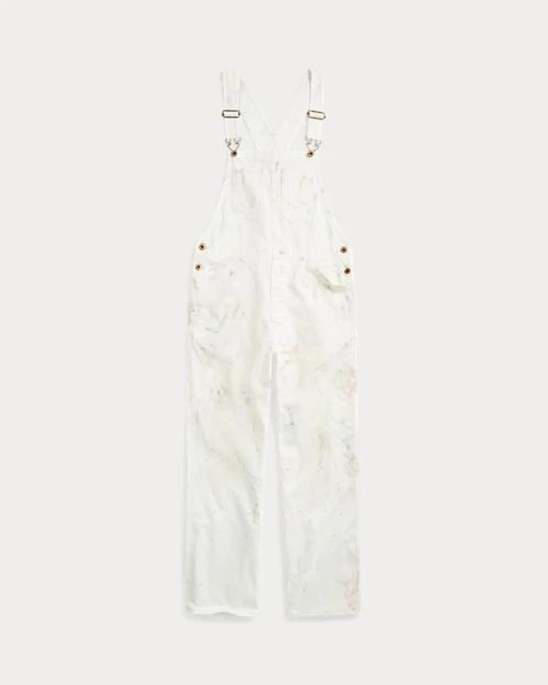 Paint-Splatter Linen-Cotton Overall