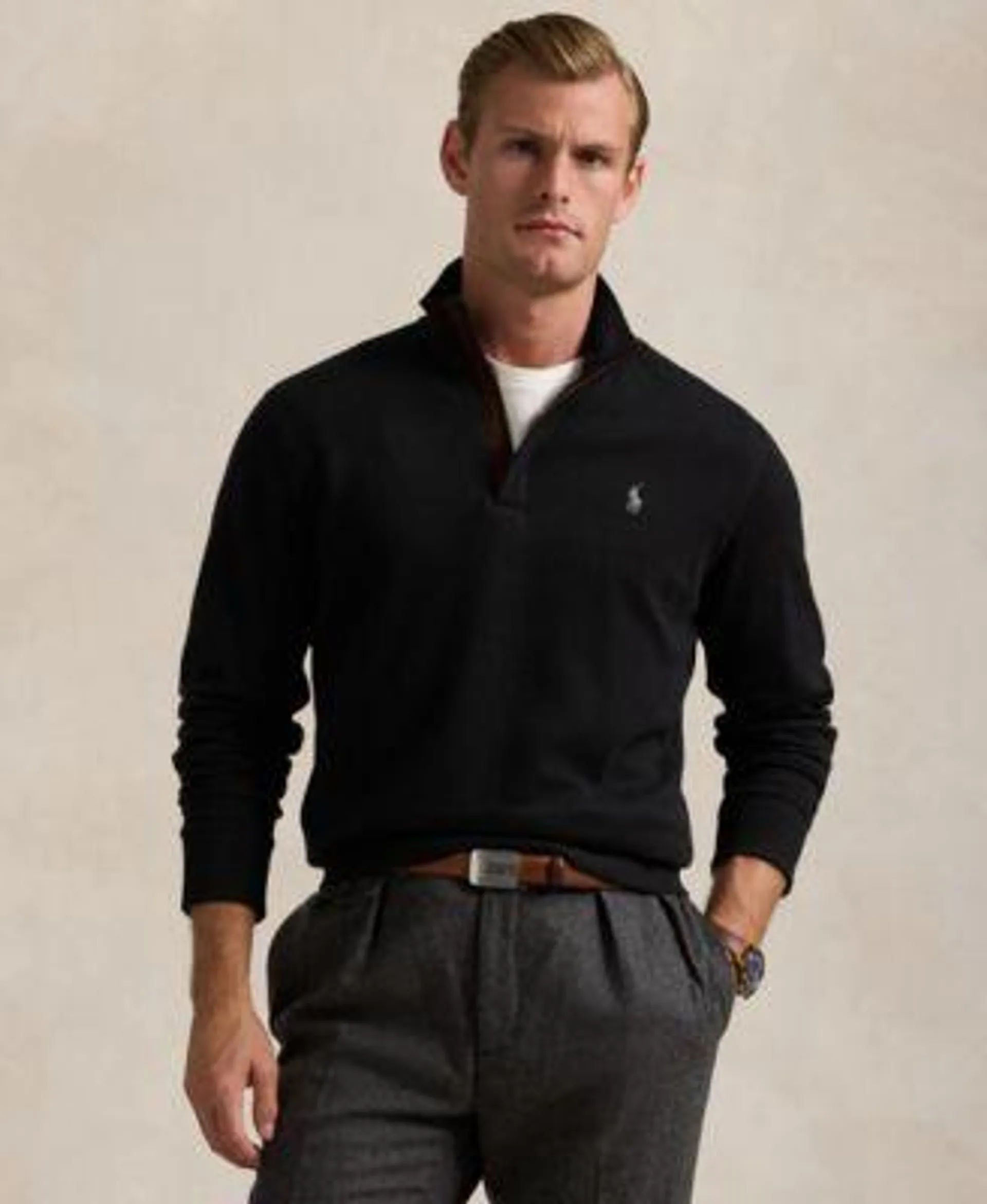 Men's Luxury Jersey Quarter-Zip Pullover