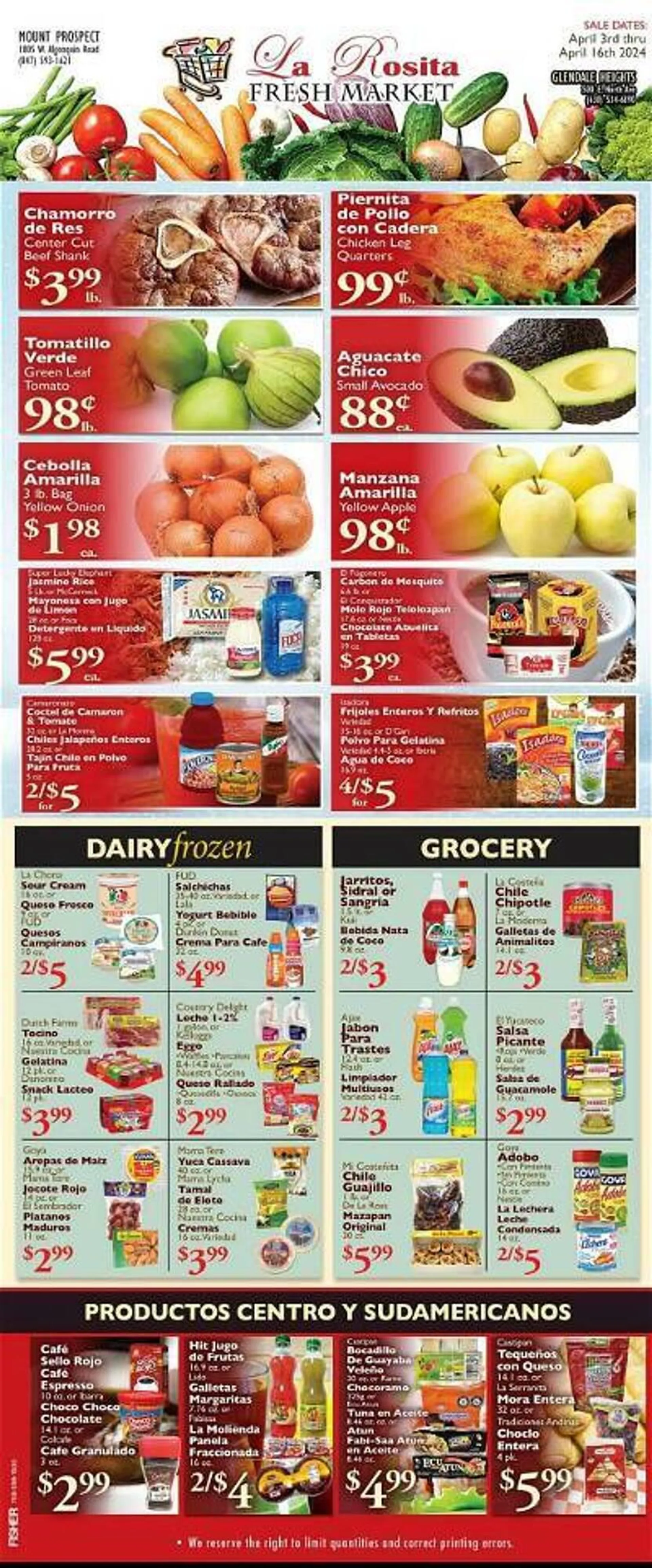 Weekly ad La Rosita Fresh Market Weekly Ad from April 3 to April 9 2024 - Page 