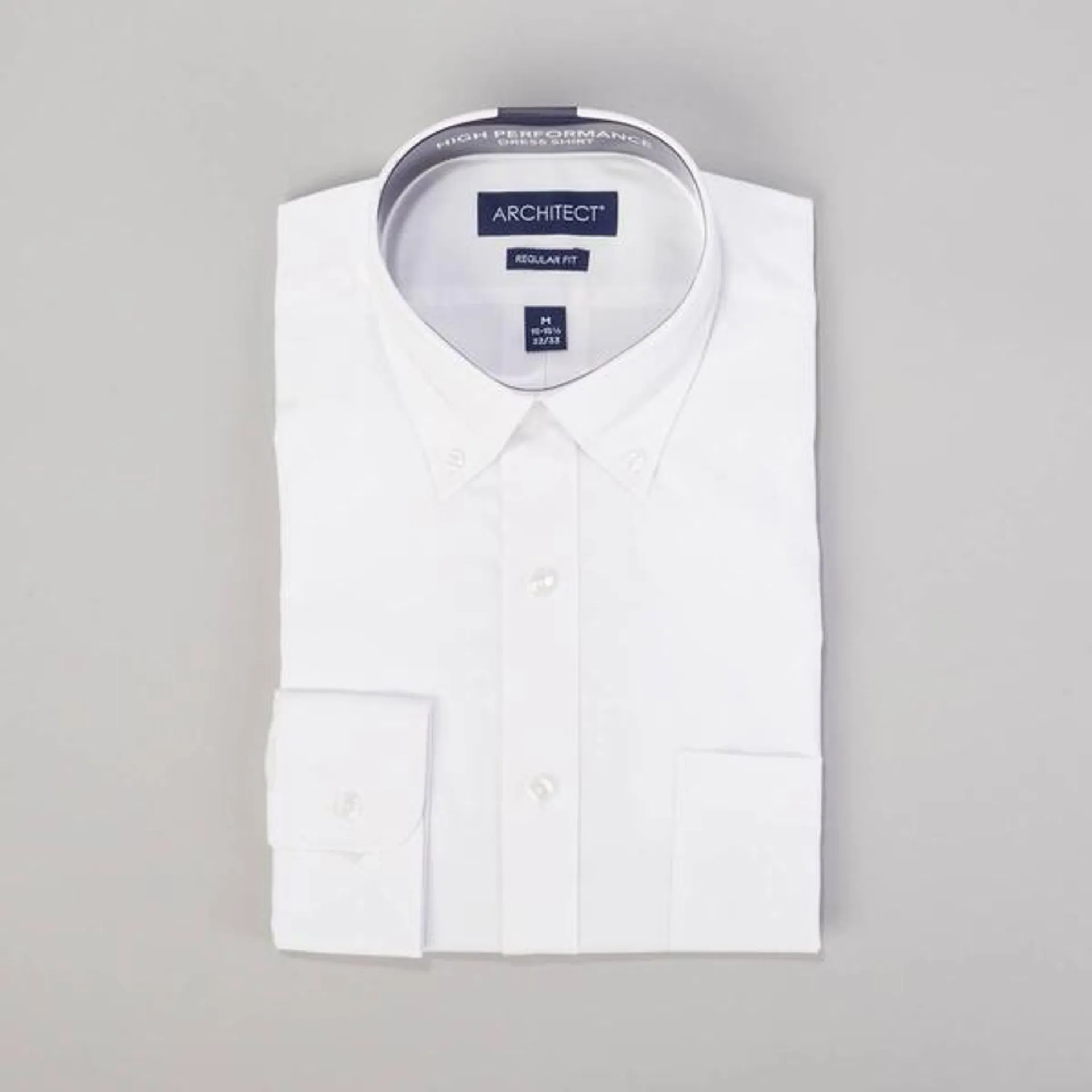 Mens Architect® High Performance Regular Fit Dress Shirt - White