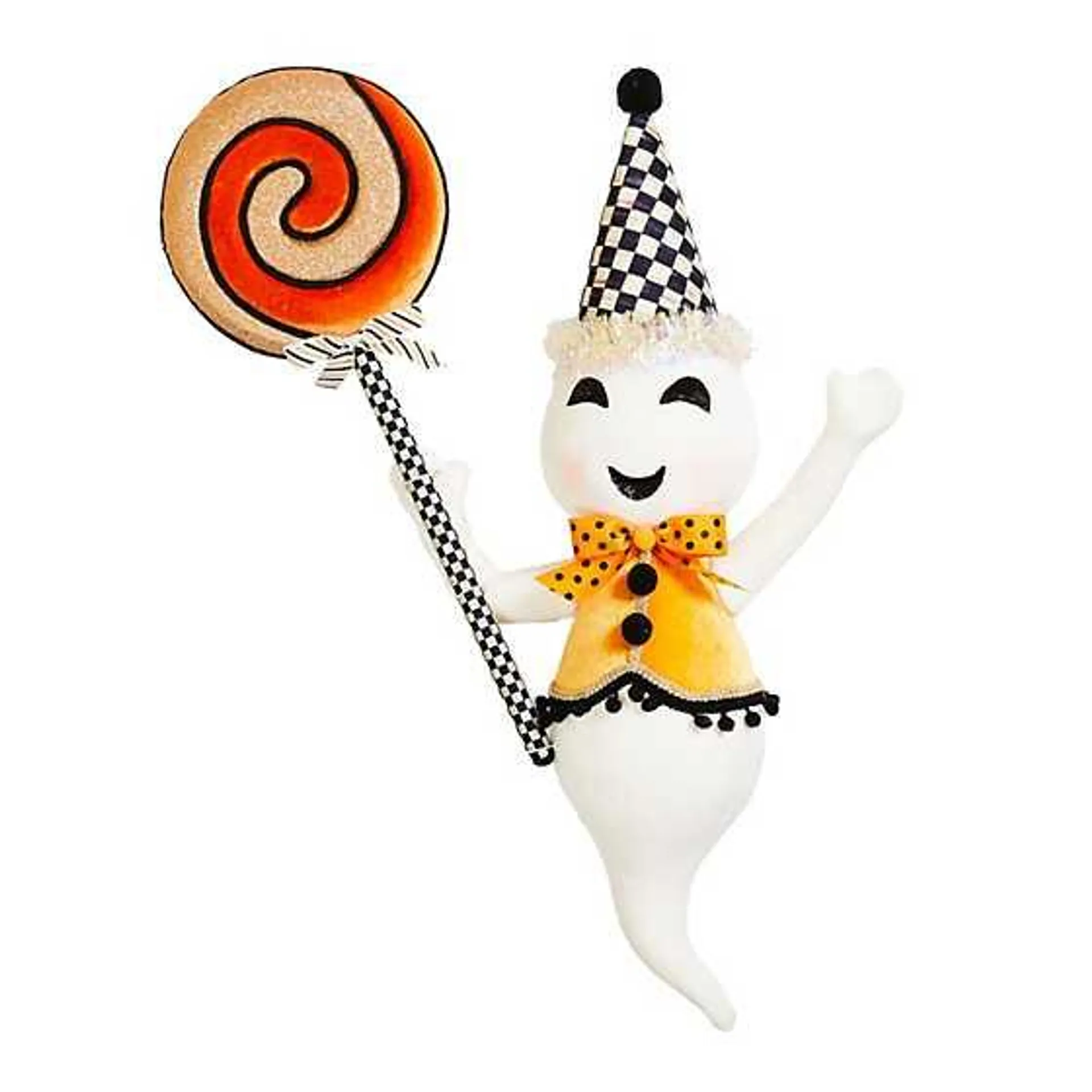 Trick or Treat Lollipop Plush Ghost Hanging Decor