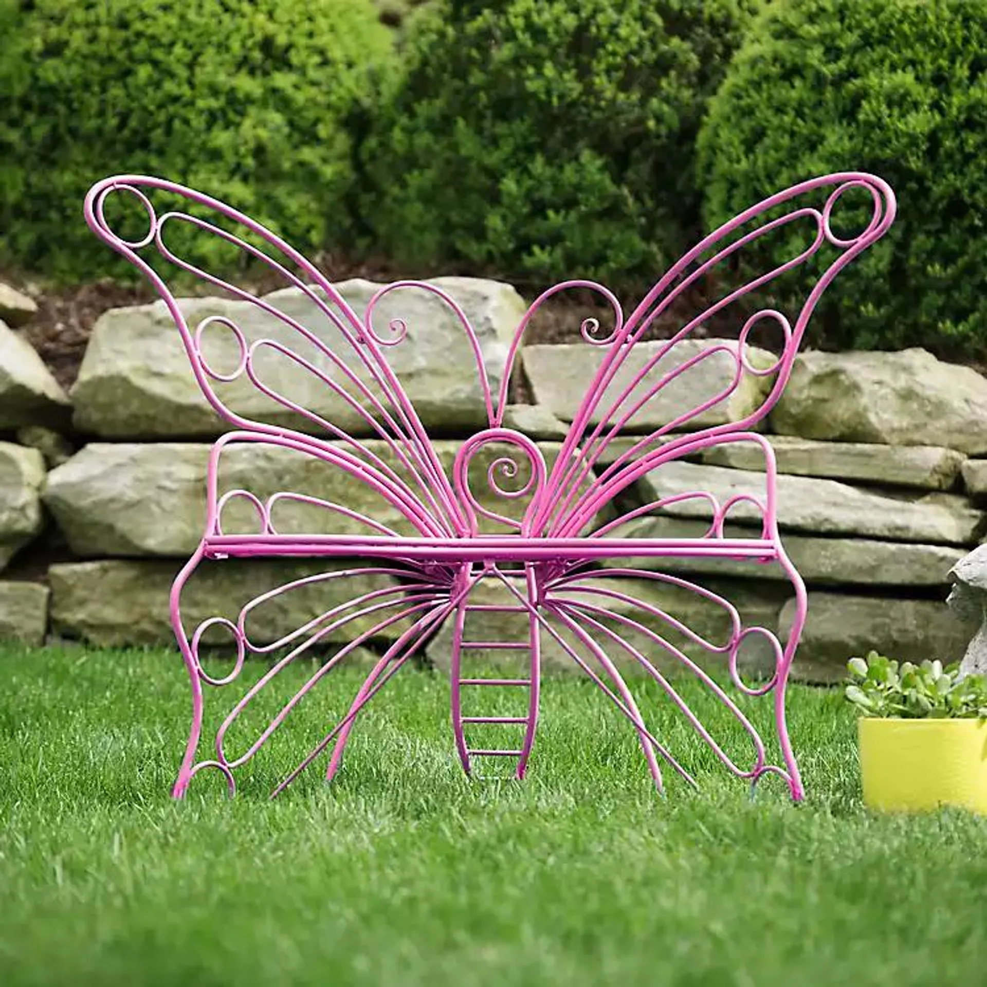Pink Metal Butterfly Chair