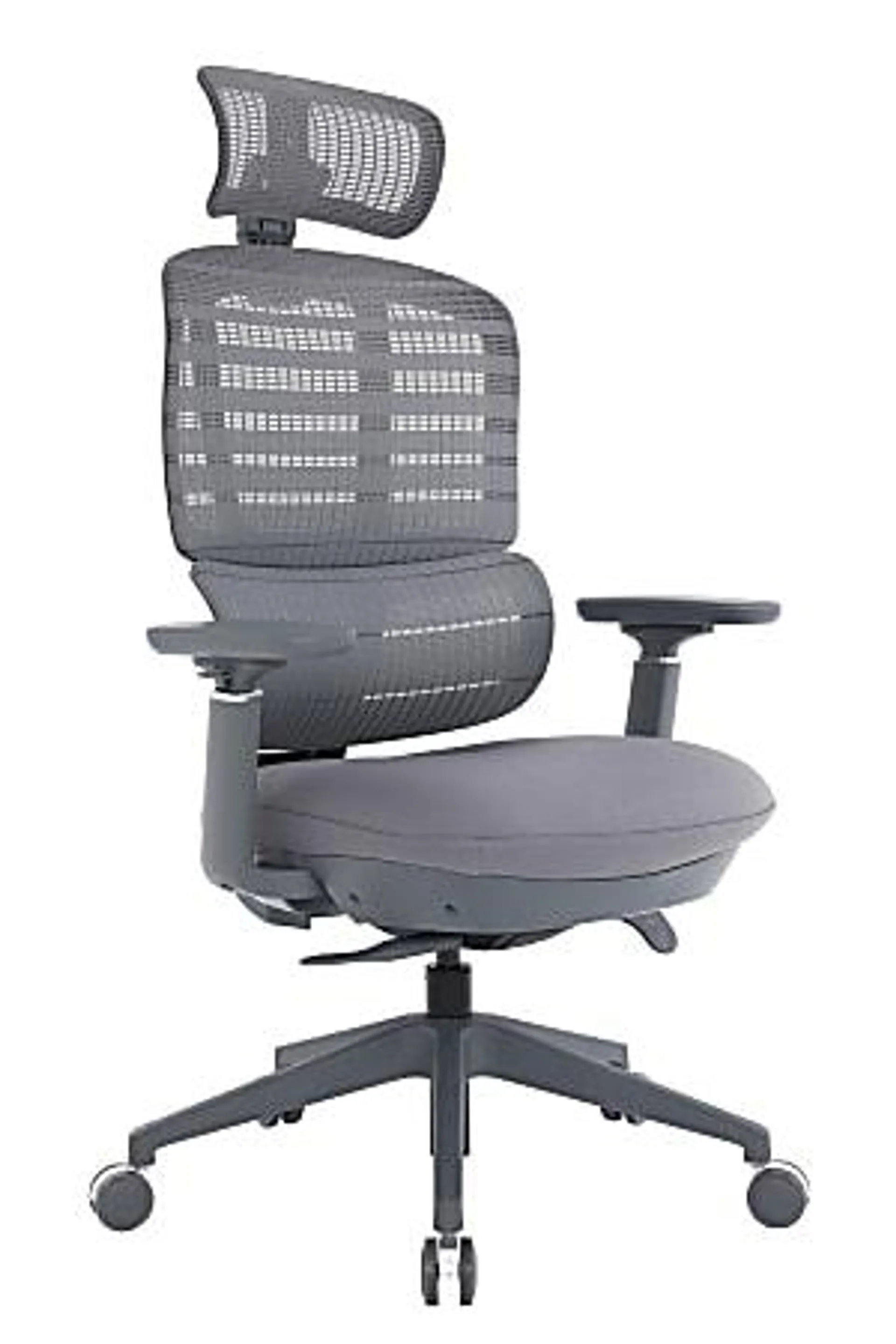 WorkPro® Momentum Ergonomic Mesh/Mesh Active High-Back Chair, Gray/Gray, BIFMA Compliant