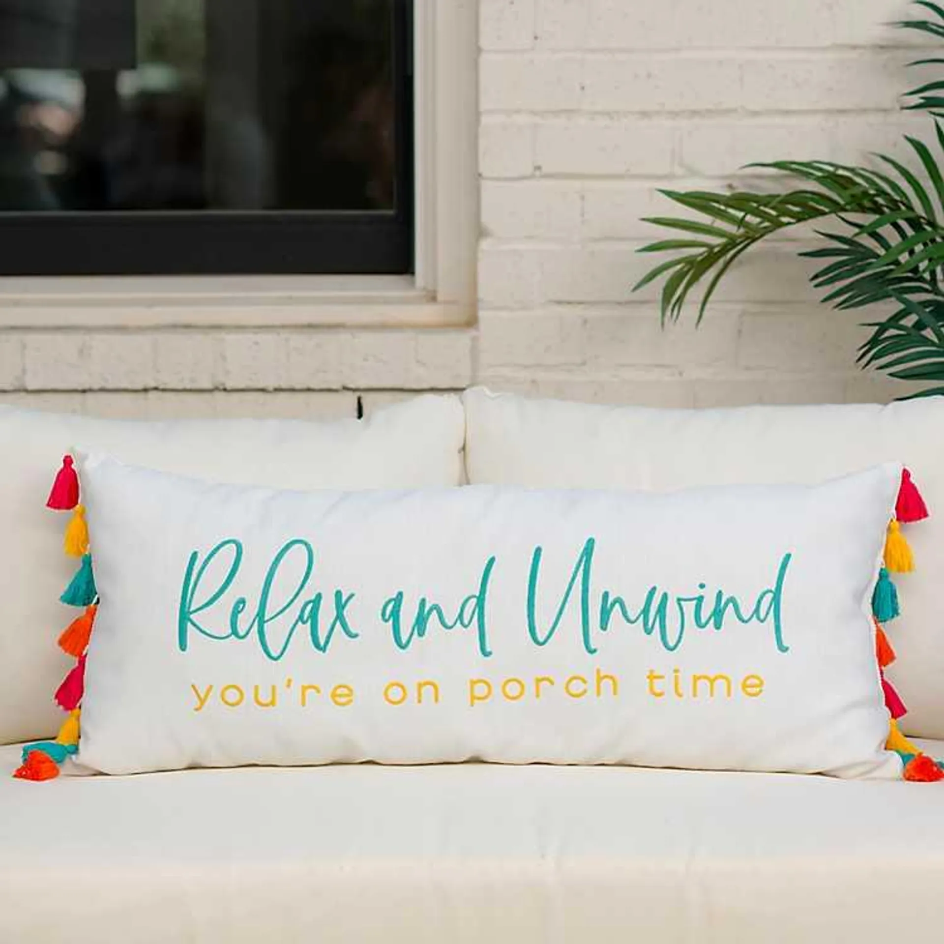 You’re On Porch Time Outdoor Bench Pillow