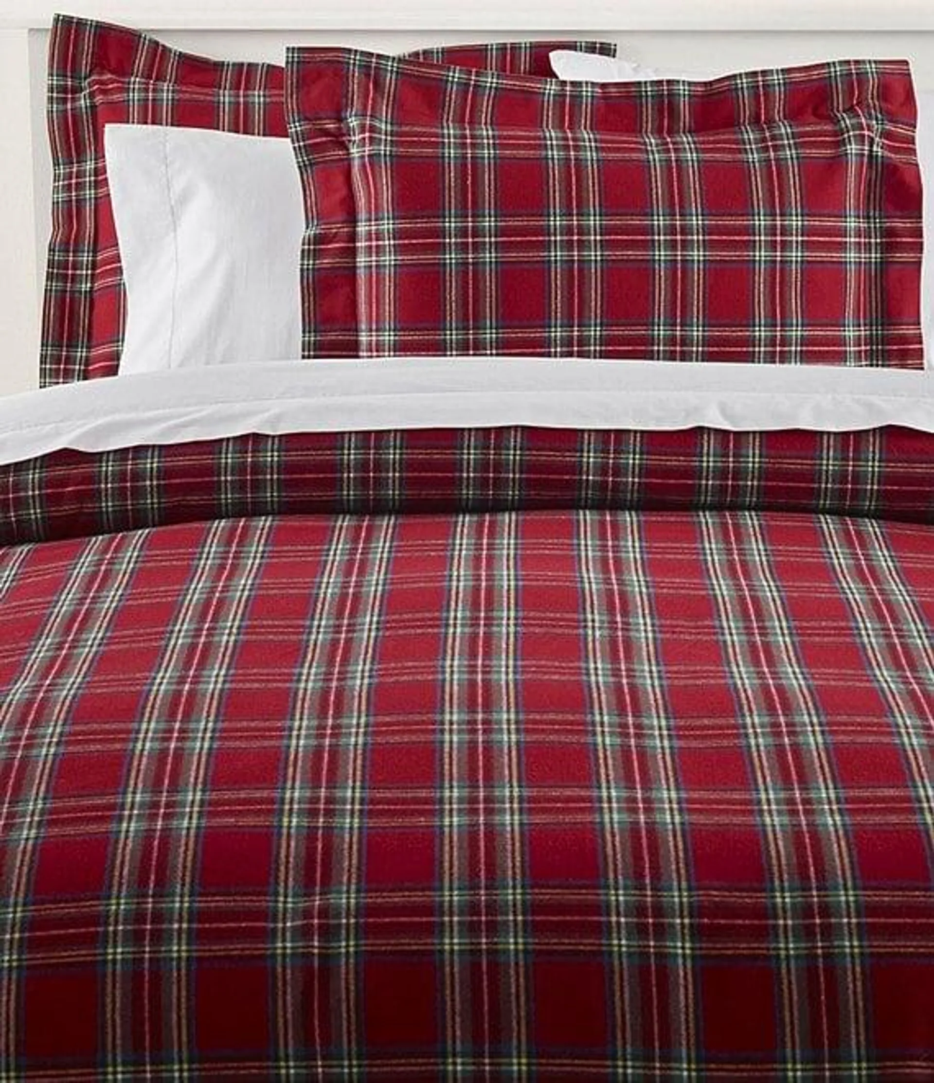 Heritage Chamois Flannel Royal Stewart Tartan Plaid Duvet Cover