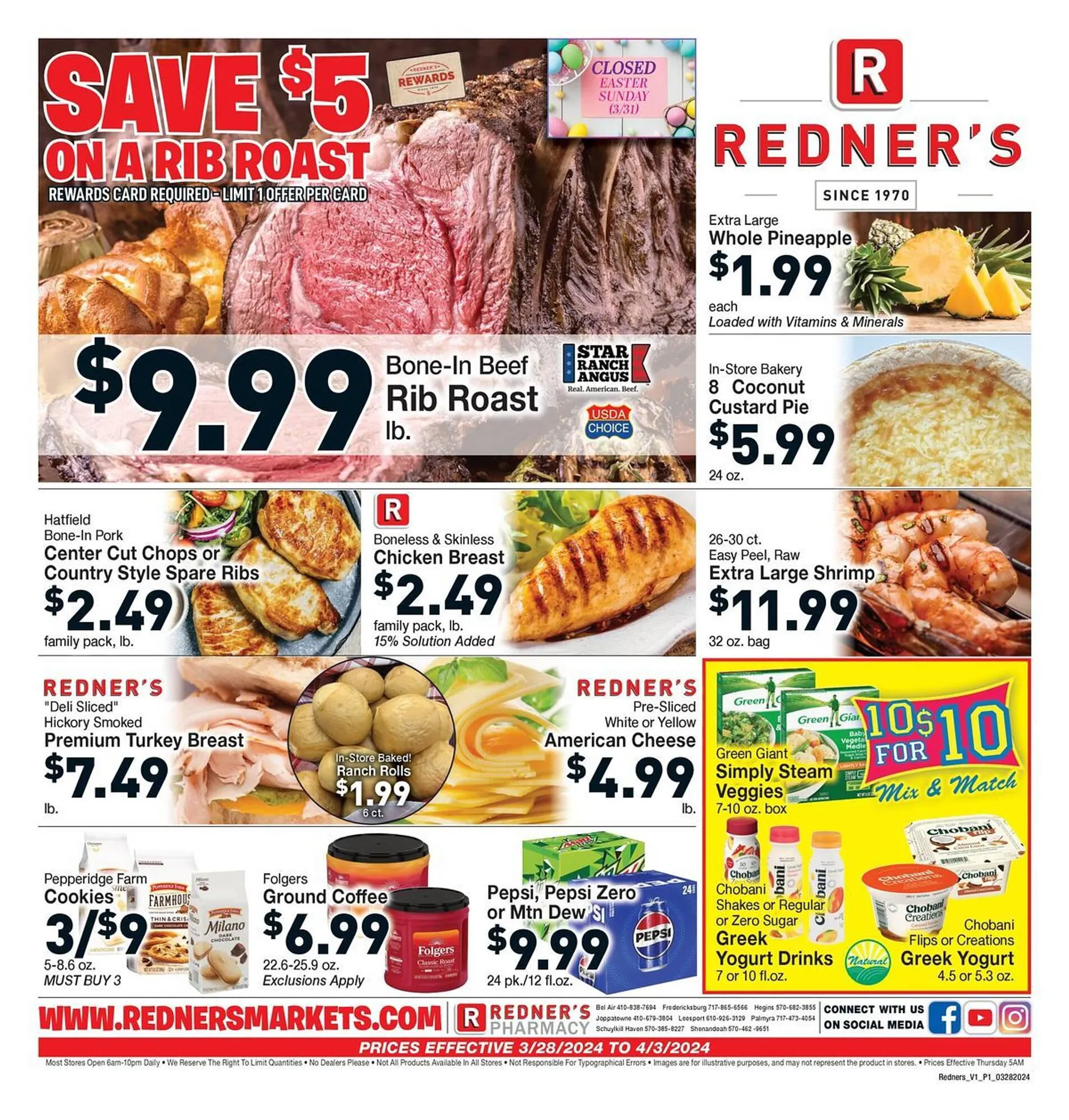 Weekly ad Redner's Warehouse Weekly Ad from March 28 to April 3 2024 - Page 1