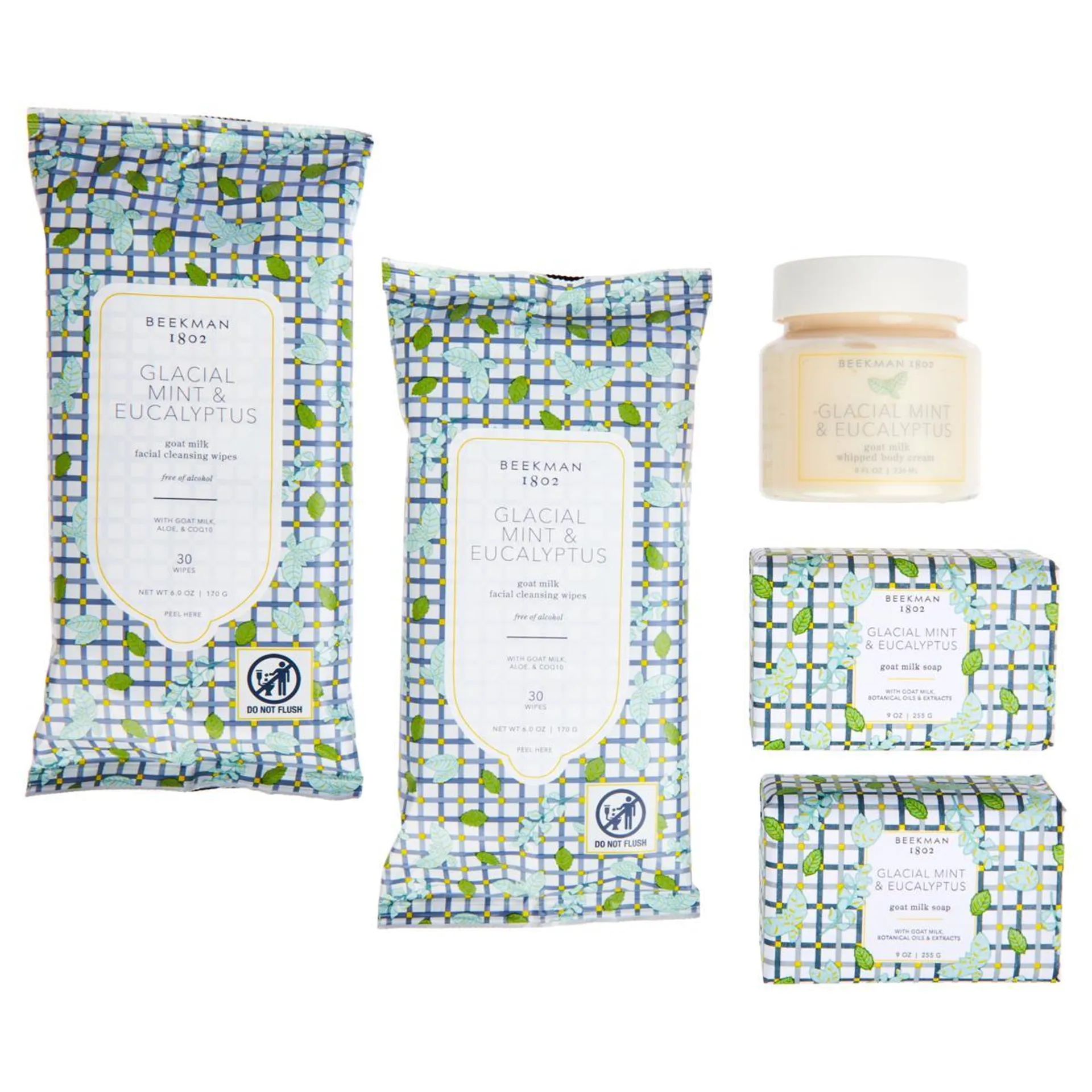 Beekman 1802 Goat Milk 5pc Mint Eucalyptus Bath and Body Set