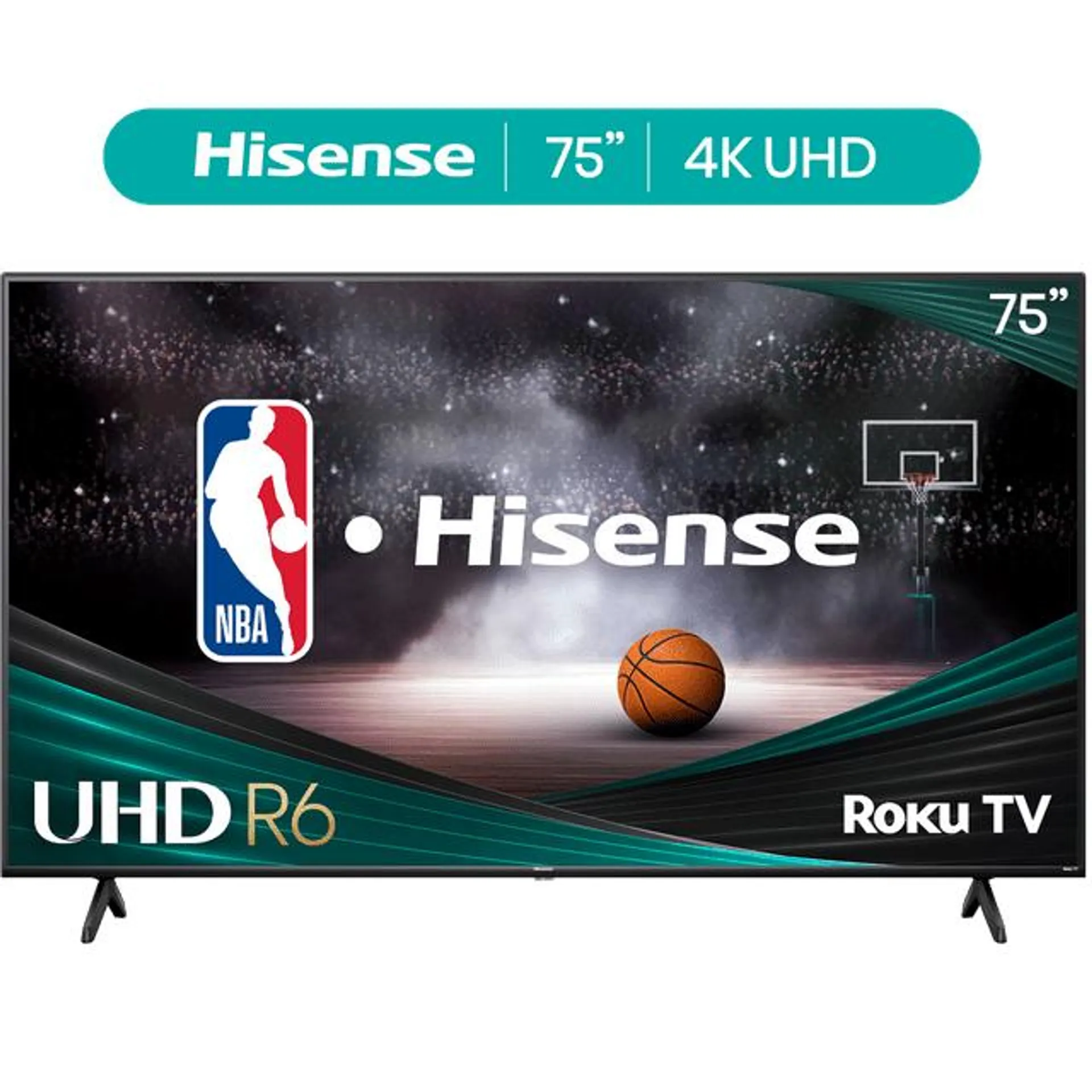 Hisense 75" Class 4K UHD LED LCD Roku Smart TV HDR R6 Series 75R6E4