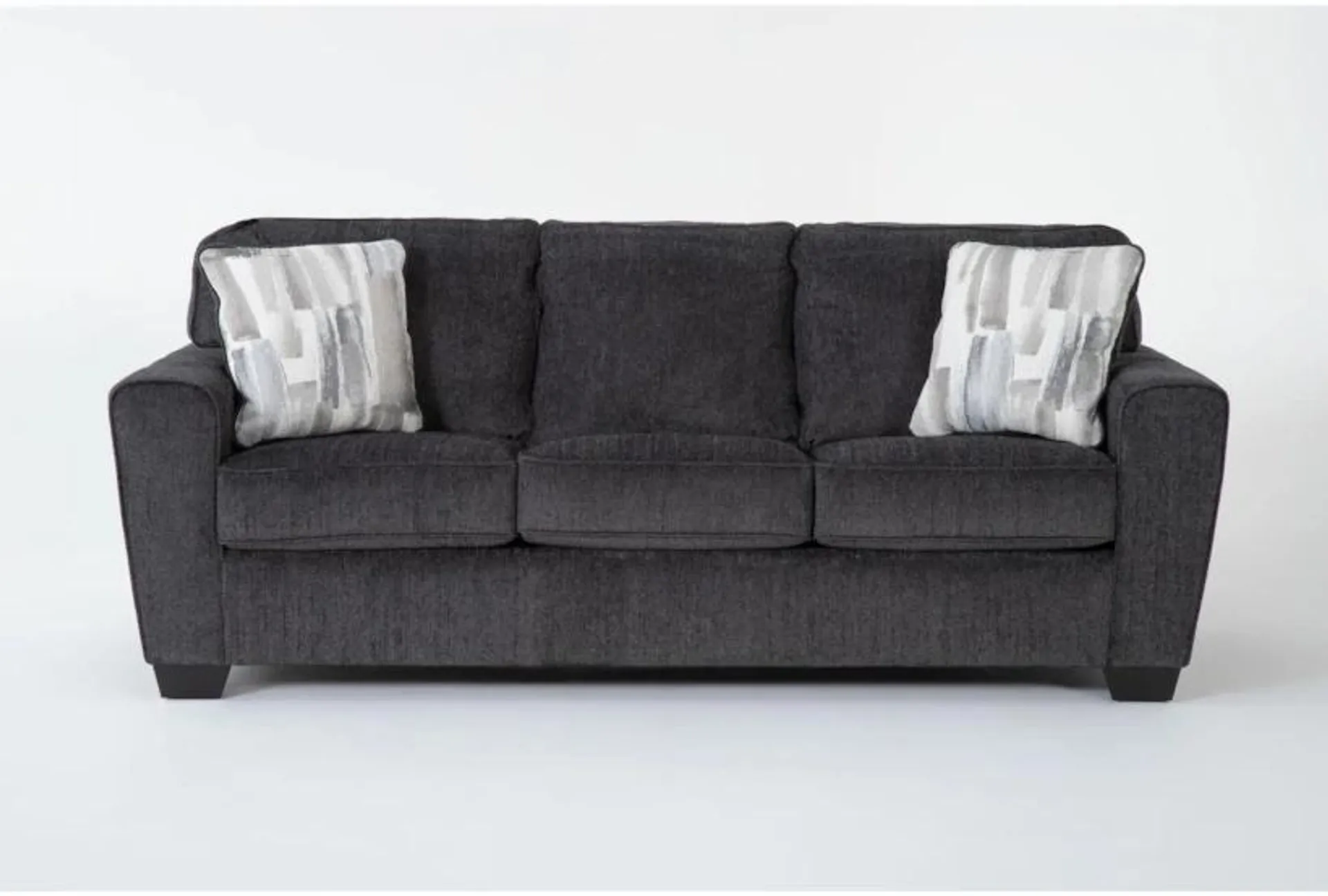 Mcdade Slate Grey Fabric 87" Sofa