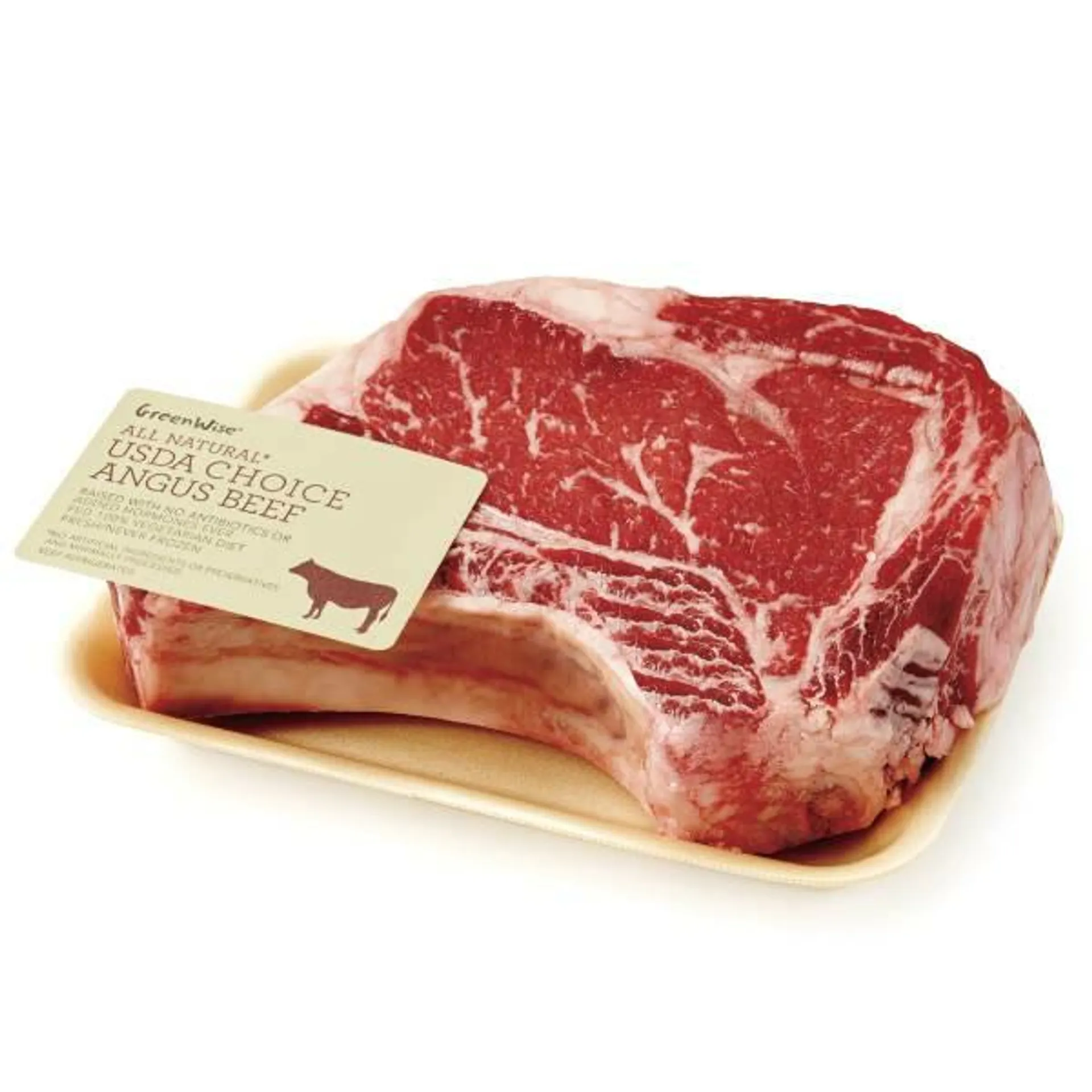 GreenWise USDA Choice Beef Antibiotic Free Bone In Angus Ribeye Steak