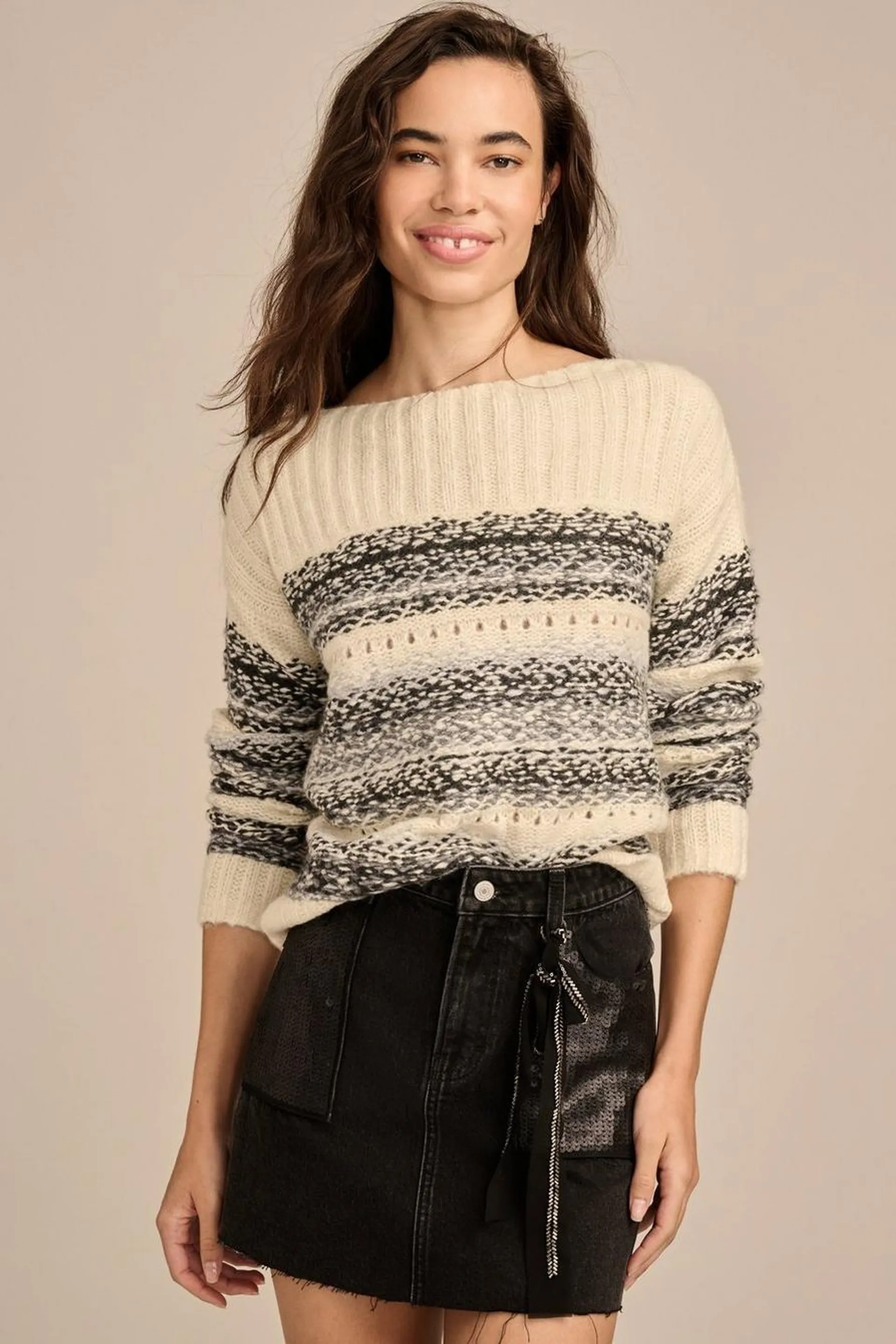 cloudsoft fairisle boatneck sweater