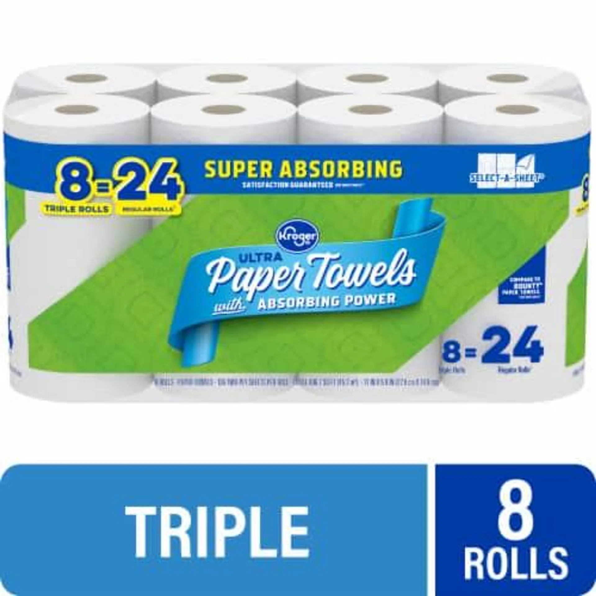 Kroger® Ultra Absorbing Power Paper Towels Triple Rolls