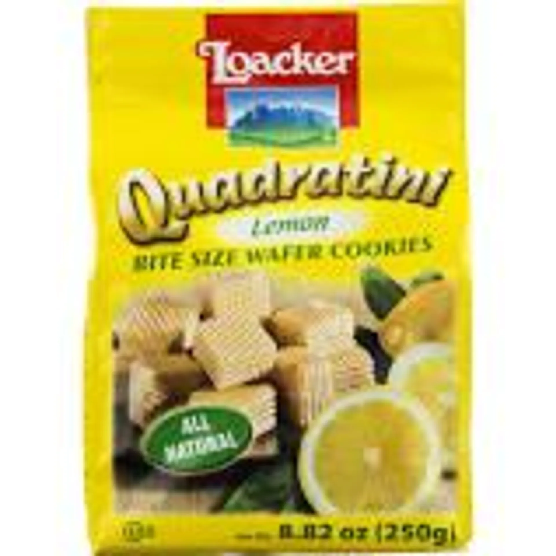 Loacker - Quadratini Lemon Wafer Cookies 8.82 Oz