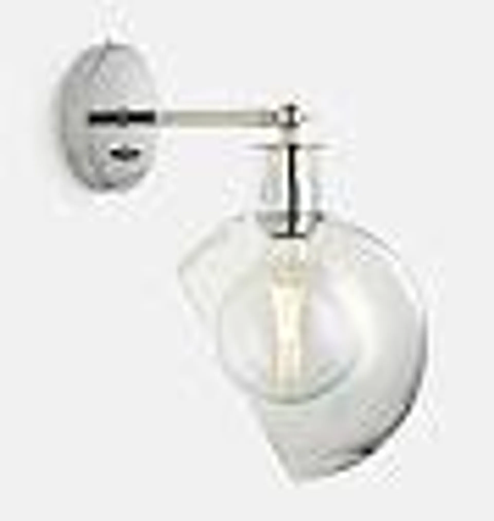 Edendale Angled Articulating Sconce, Clear Glass