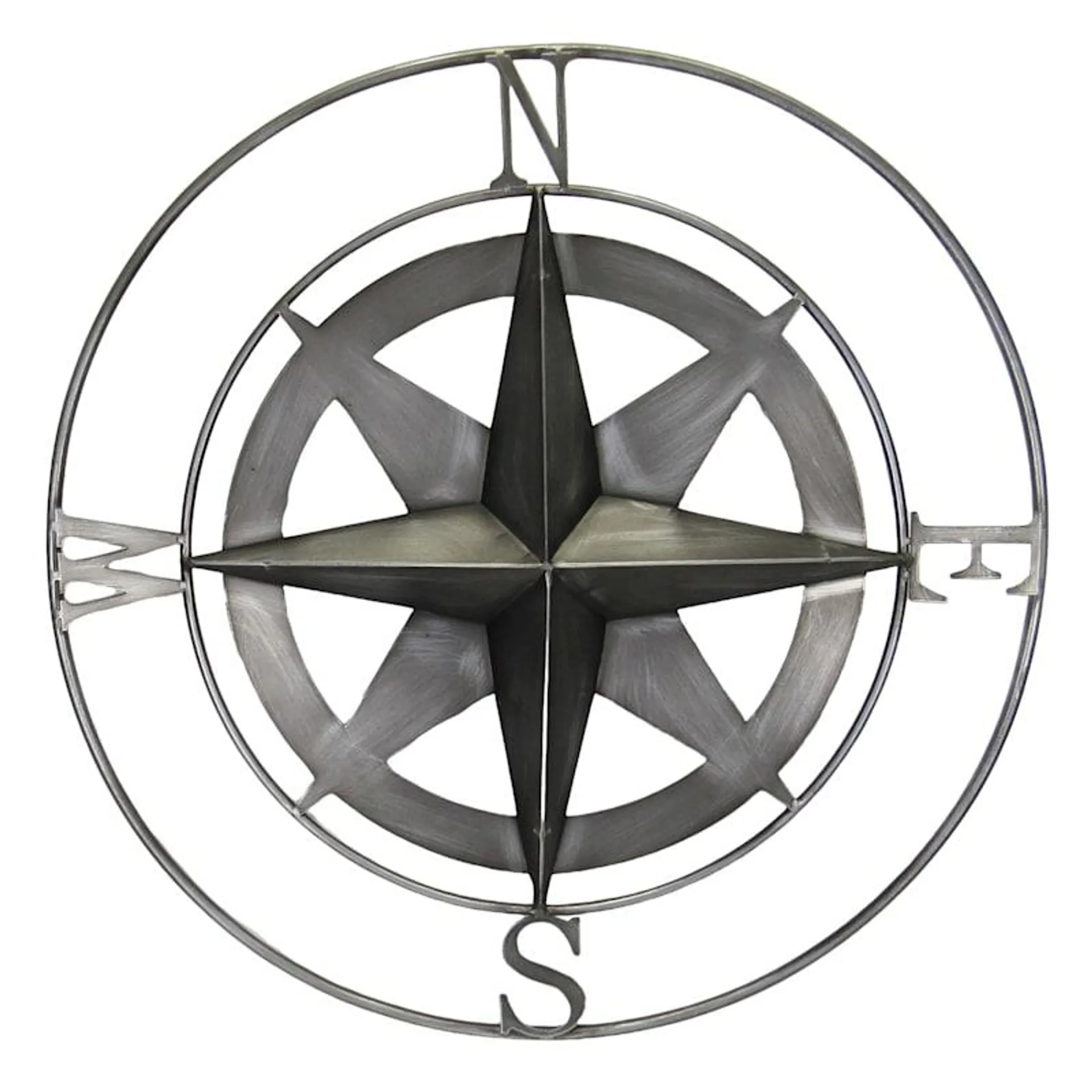 Metal Compass Outdoor Wall Decor, 23"